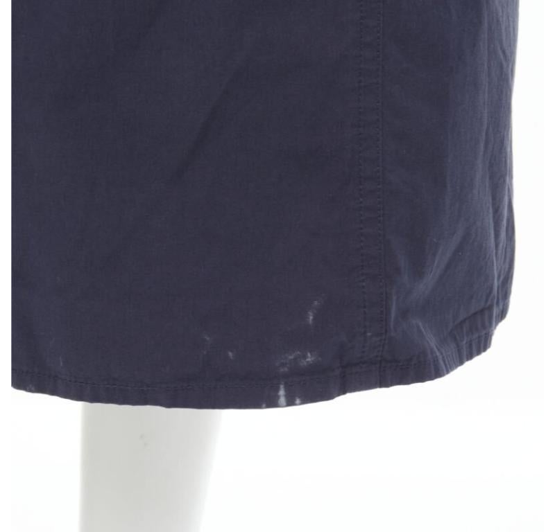 GESTUZ FlaviaGZ Sky Captain navy blue silver stud button belted dress FR36 S For Sale 4