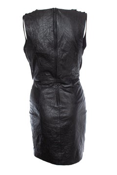 Gestuz, Leather dress with draped collar