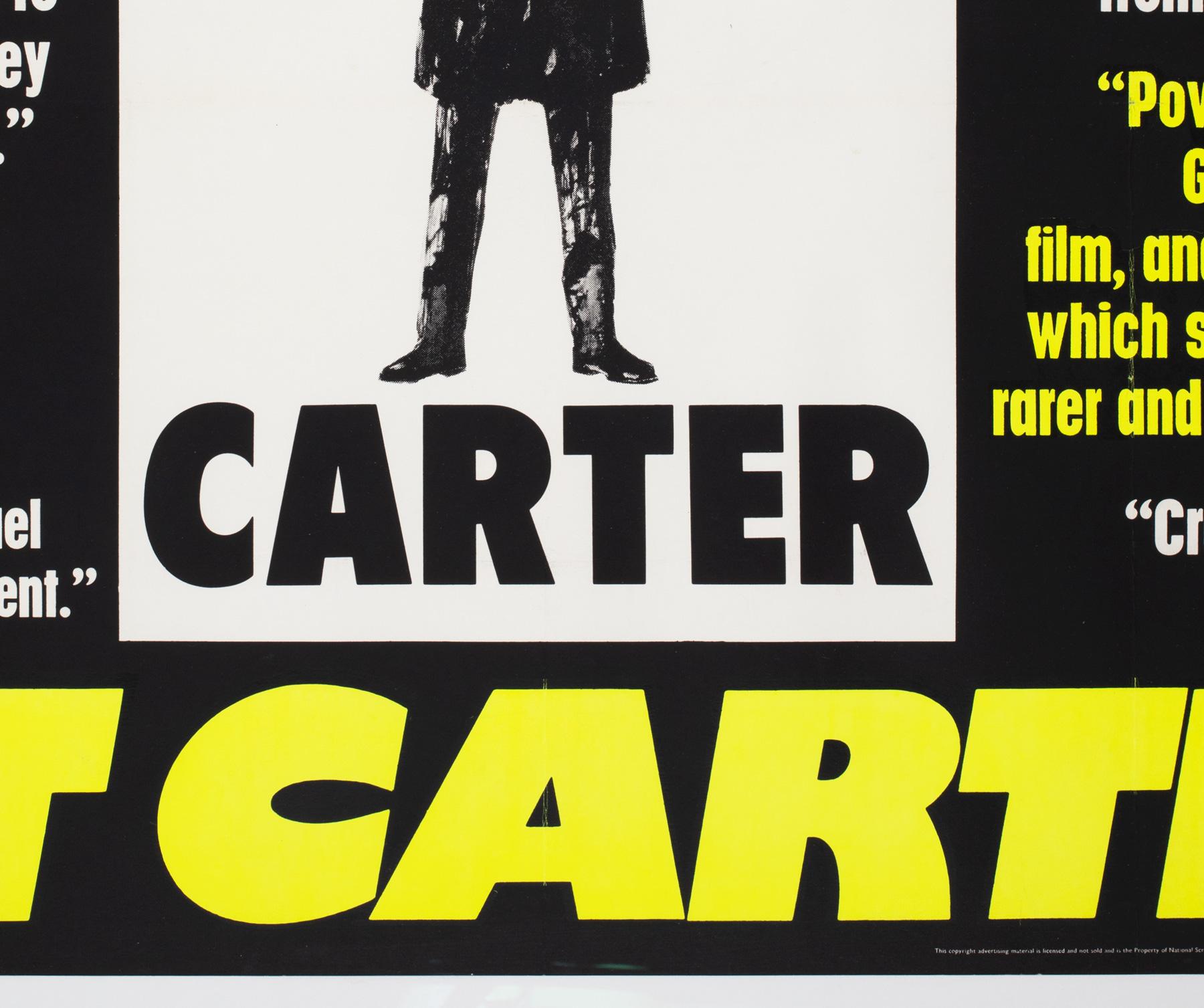 Get Carter 1971 UK Quad Quotes Style Film Movie Poster In Excellent Condition For Sale In Bath, Somerset