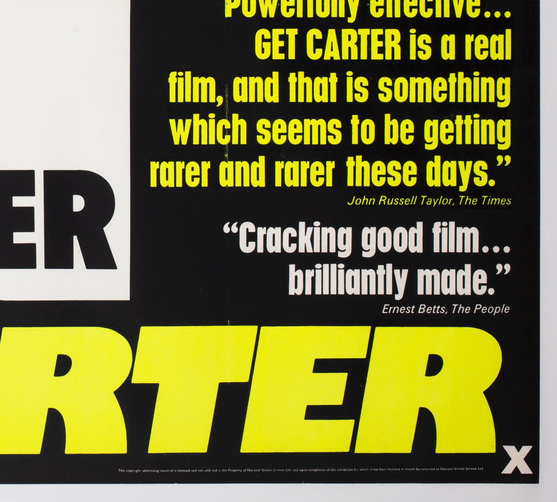 20th Century Get Carter 1971 UK Quad Quotes Style Film Movie Poster For Sale