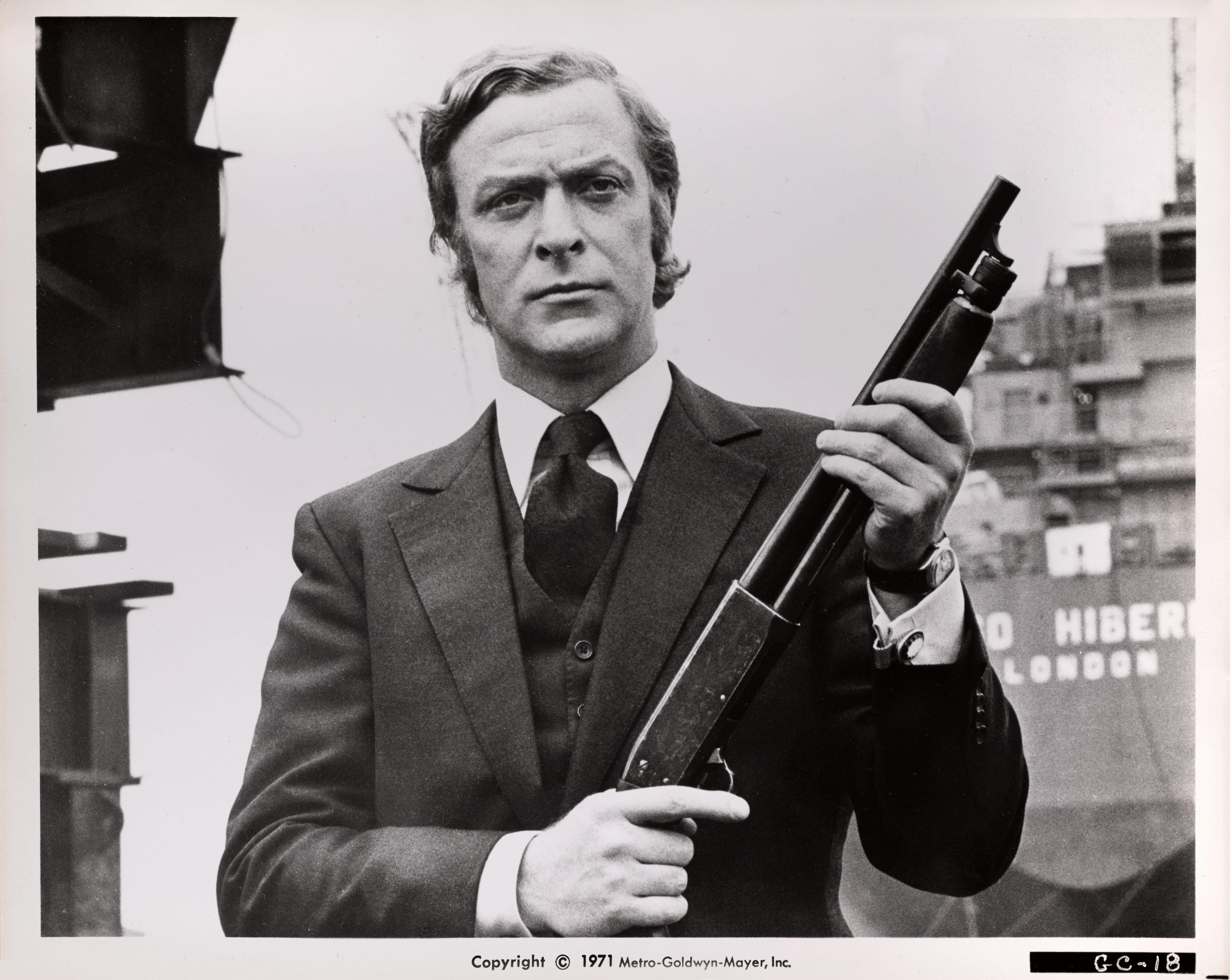 Original US production still for Michael Caine's Classic, 1971 gangster thriller.
Directed by Mike Hodges.