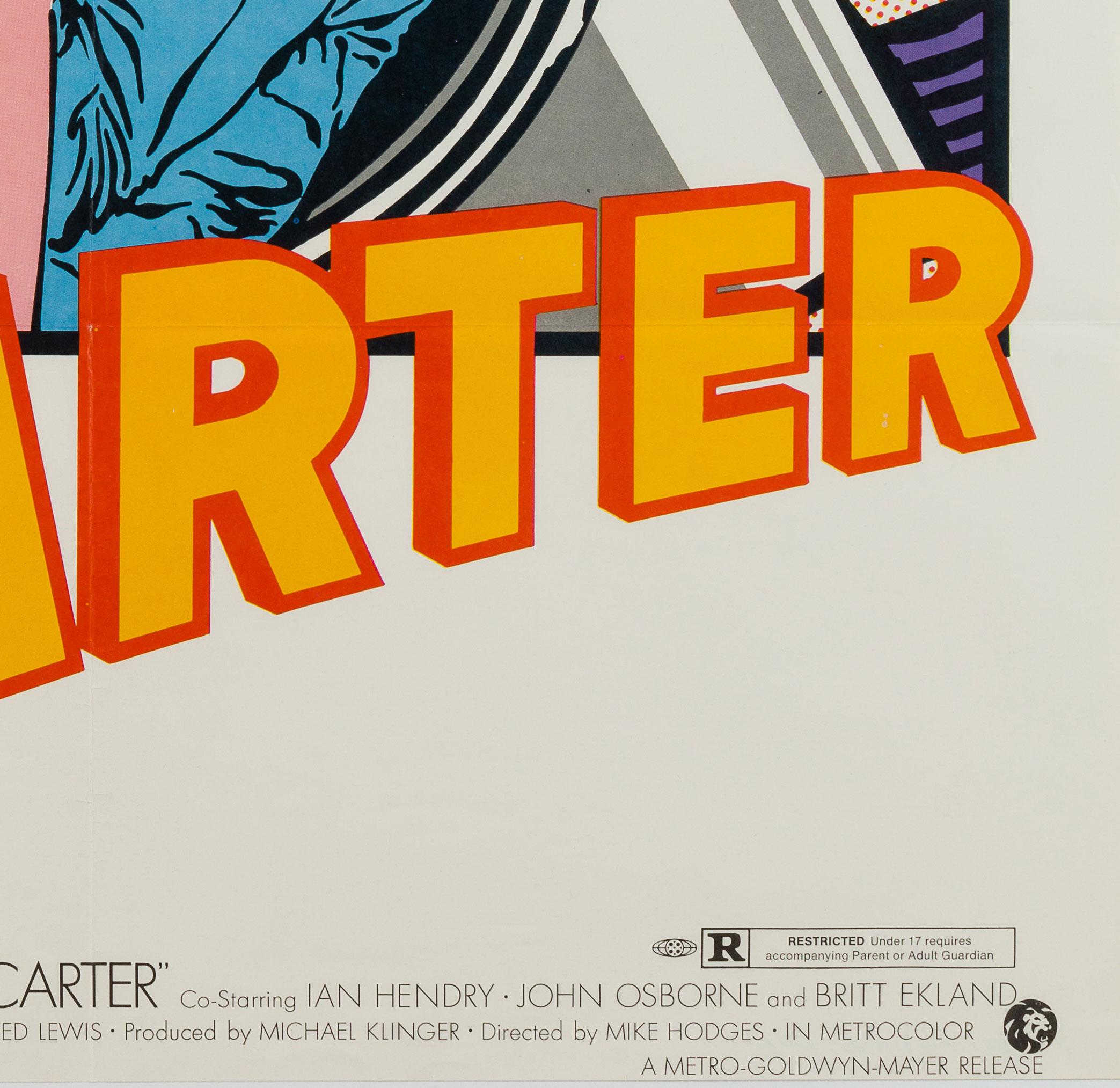 American Get Carter Original US Film Movie Poster, John Van Hamersveld, 1971 For Sale