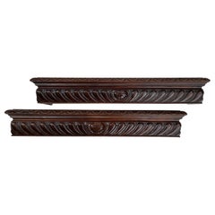 Get Pair of Carved Wood Window Cornices or Window Valances