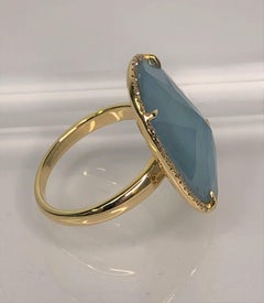 Getana & Co. Blue Apatite Diamond Ring