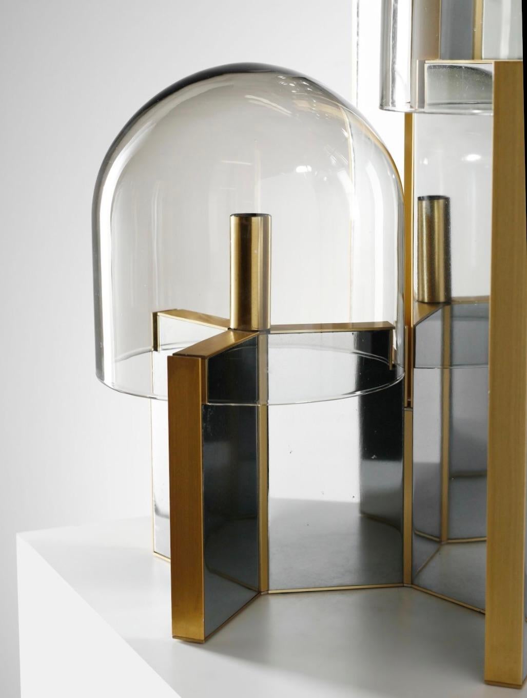 Mid-Century Modern Getano Sciolari Glass Table Lamp. 1970 For Sale