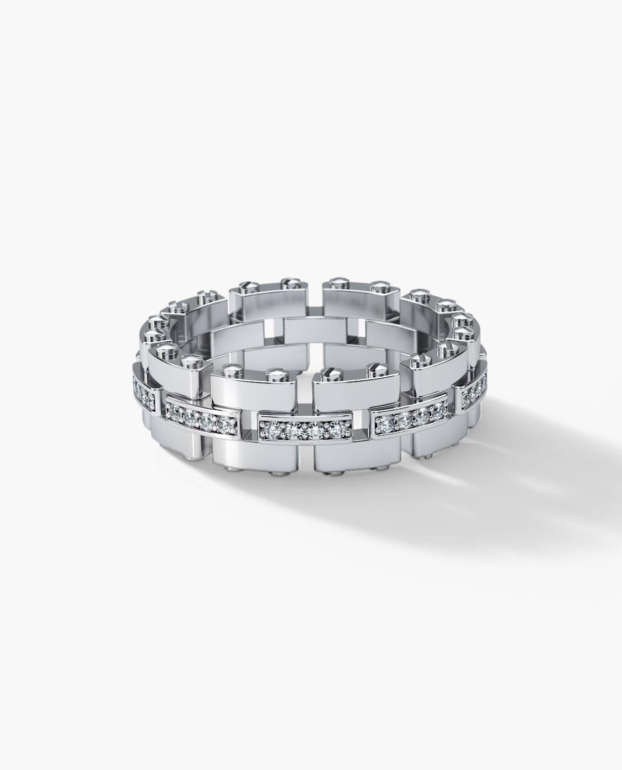 Contemporary GETCHELL 14k White Gold Ring with 0.40ct Diamonds
