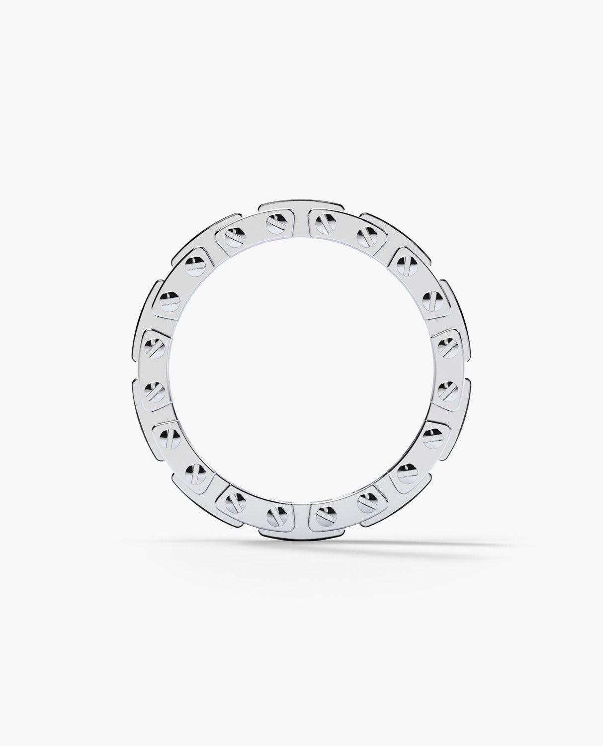 Round Cut GETCHELL 14k White Gold Ring with 0.40ct Diamonds For Sale