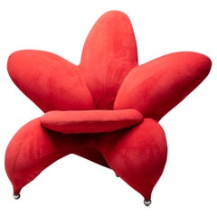 Getsuen Chair in Red Velvet by Masanori Umeda