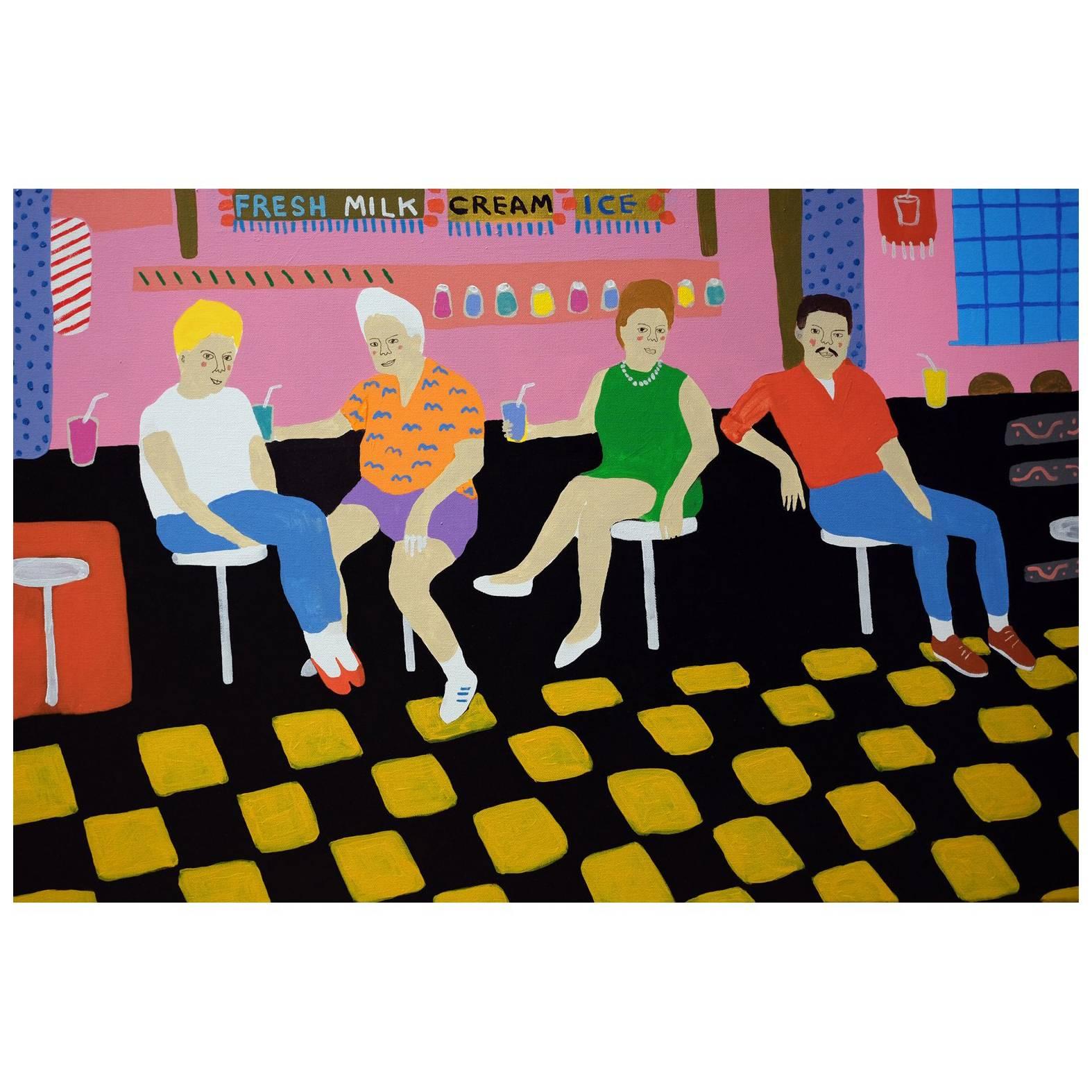 'Getting the Shakes' Portrait Painting by Alan Fears Pop Art