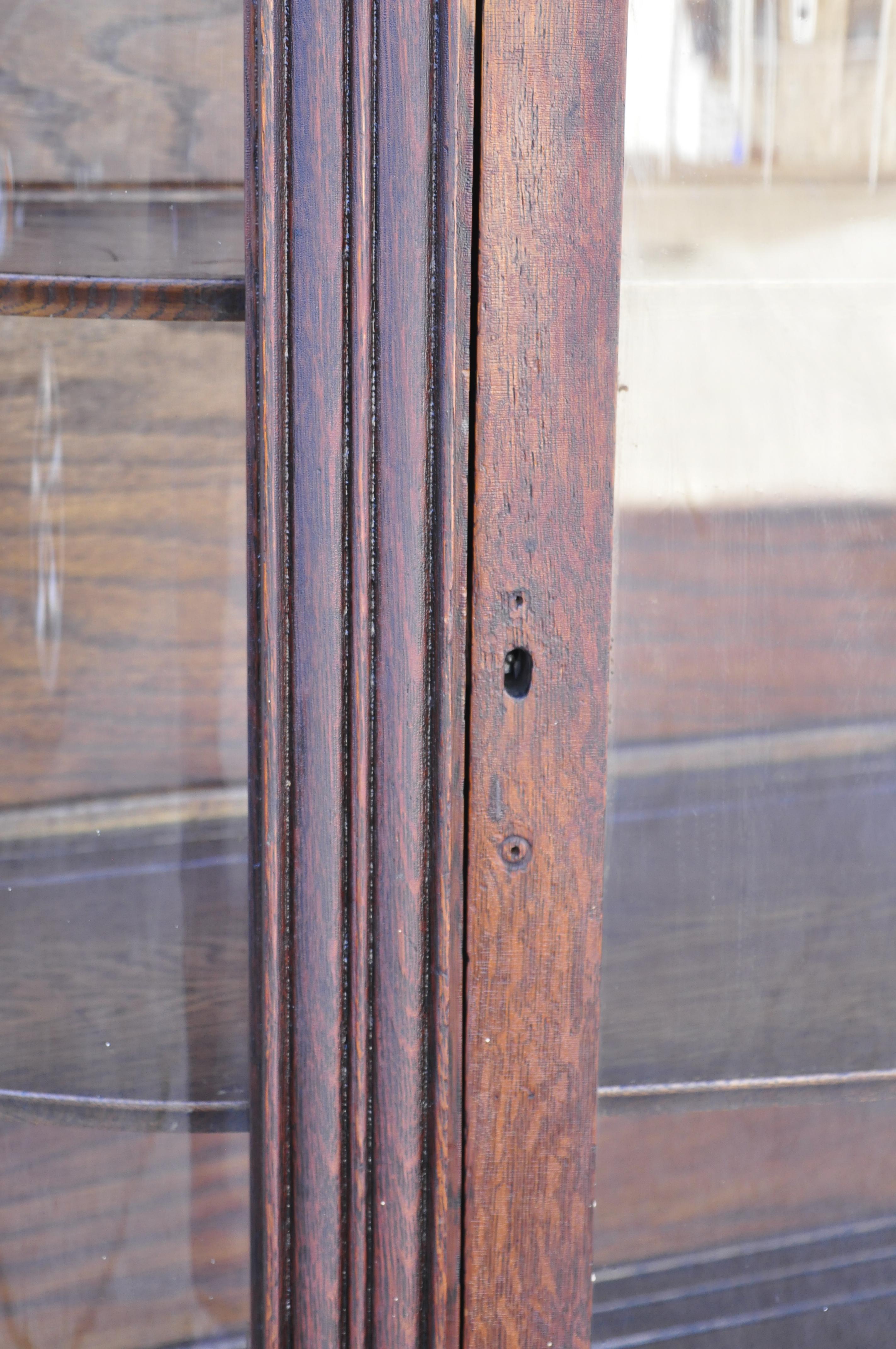 antique tiger oak cabinet