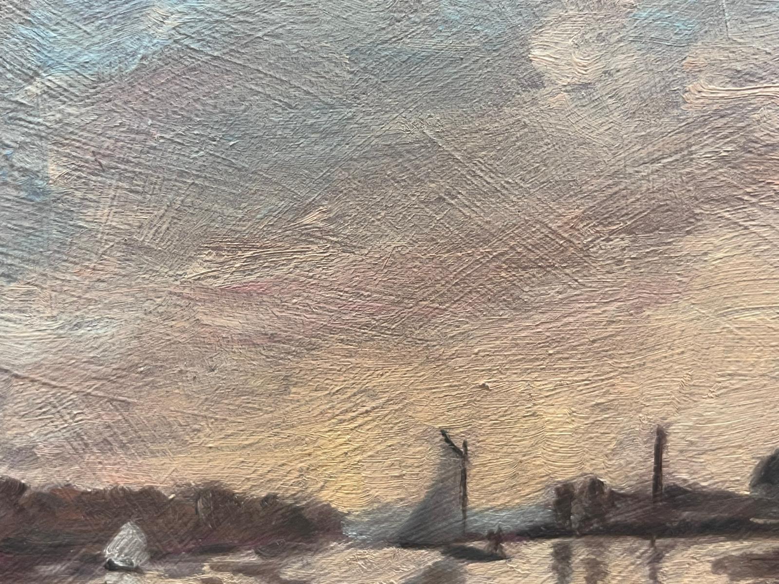 twilight boat scene