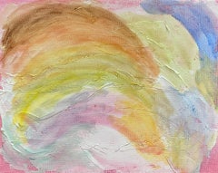 Rainbow Abstract Pastel Colours Contemporary British Oil Painting