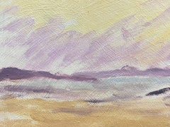 Sun Blazed Purple Sky Landscape Contemporary British Ölgemälde