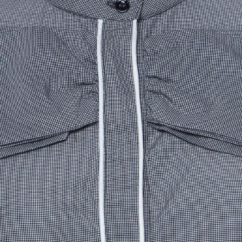 GF Ferre Camicetta con dettaglio fiocco in cotone grigio e percalle XS in vendita 2