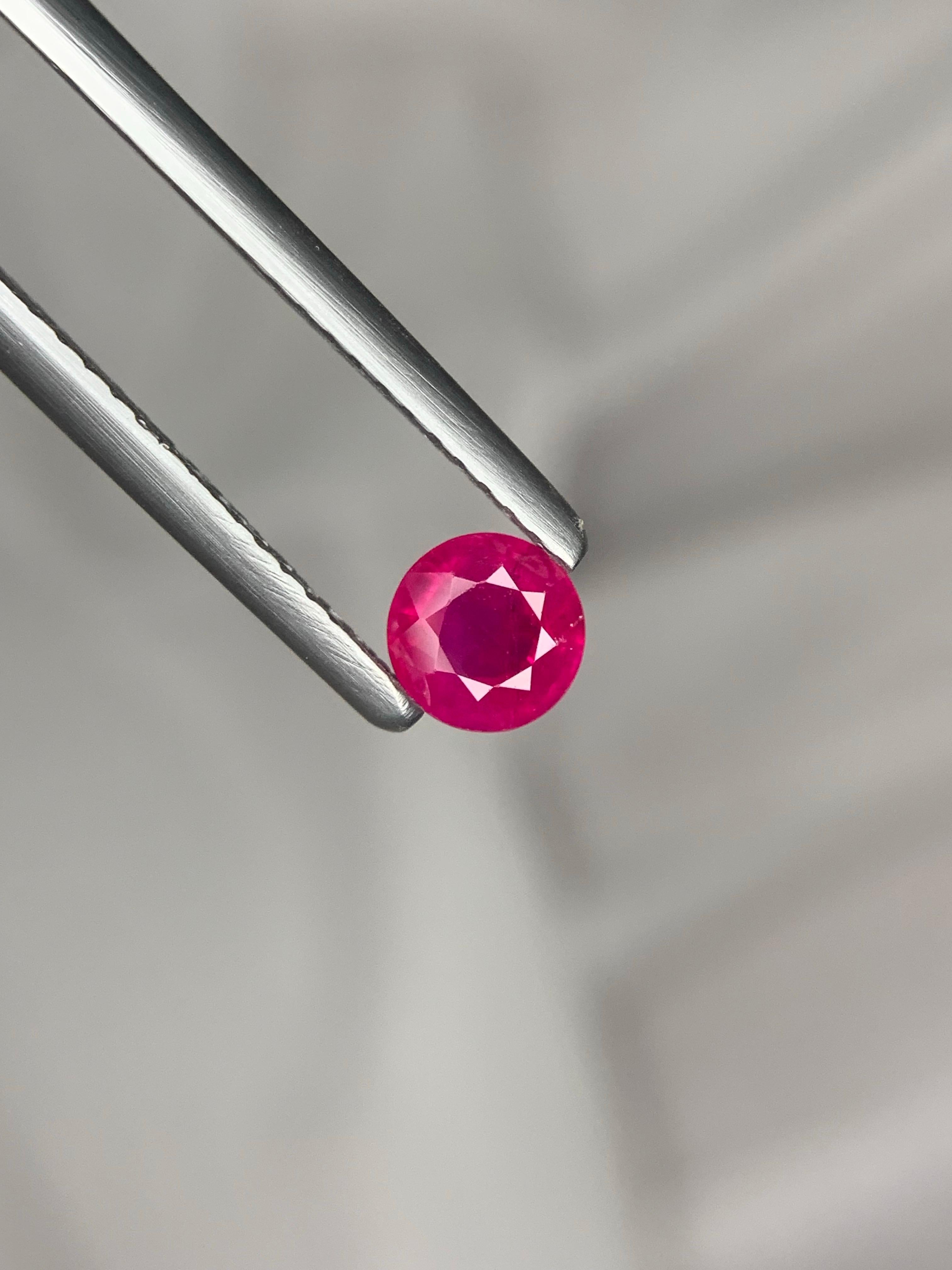 GFCO zertifiziert 0,57 Karat natürlichen losen burmesischen Rubin Oval Form Edelstein für Damen oder Herren im Angebot