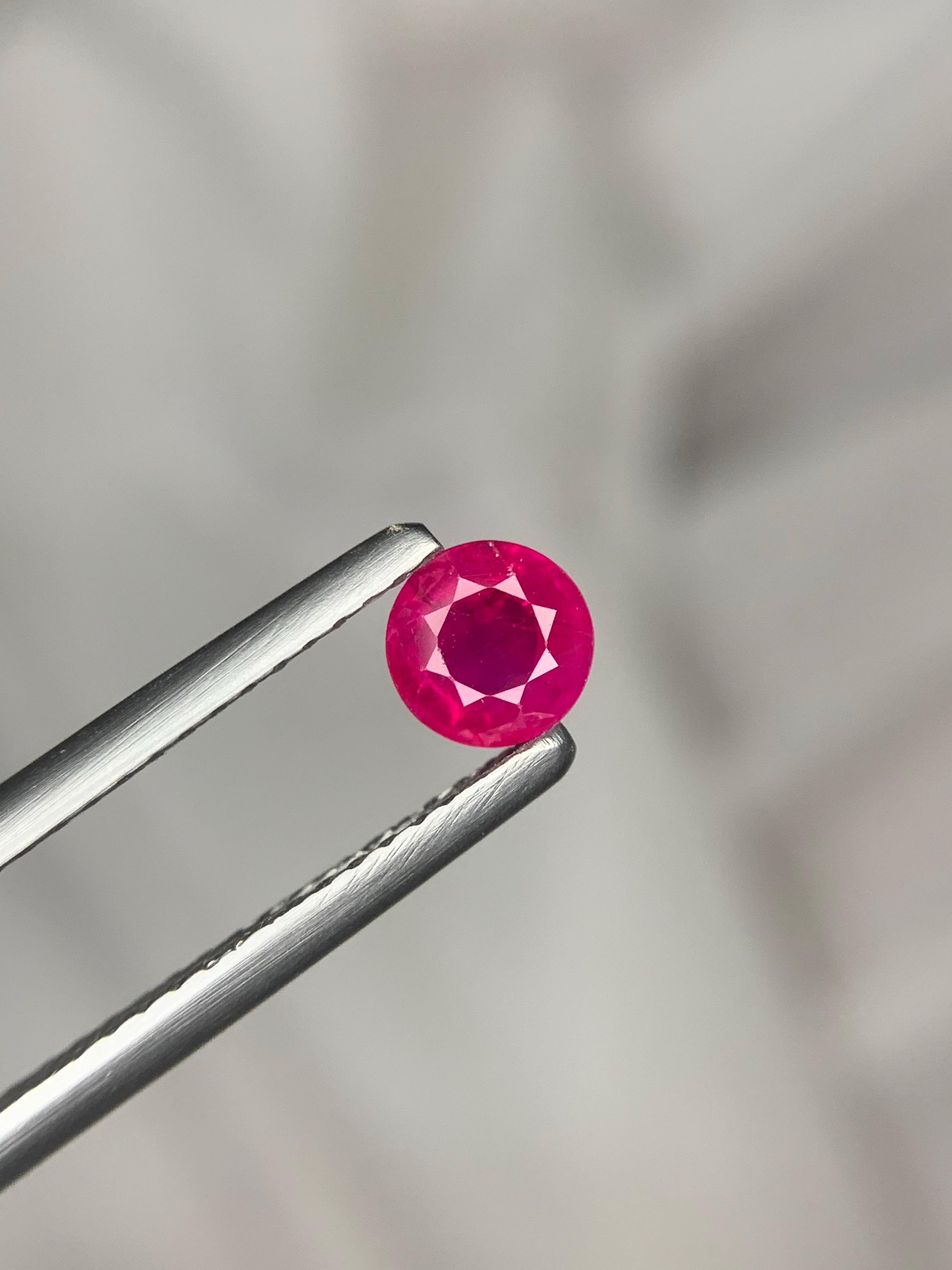 GFCO zertifiziert 0,57 Karat natürlichen losen burmesischen Rubin Oval Form Edelstein im Angebot 1