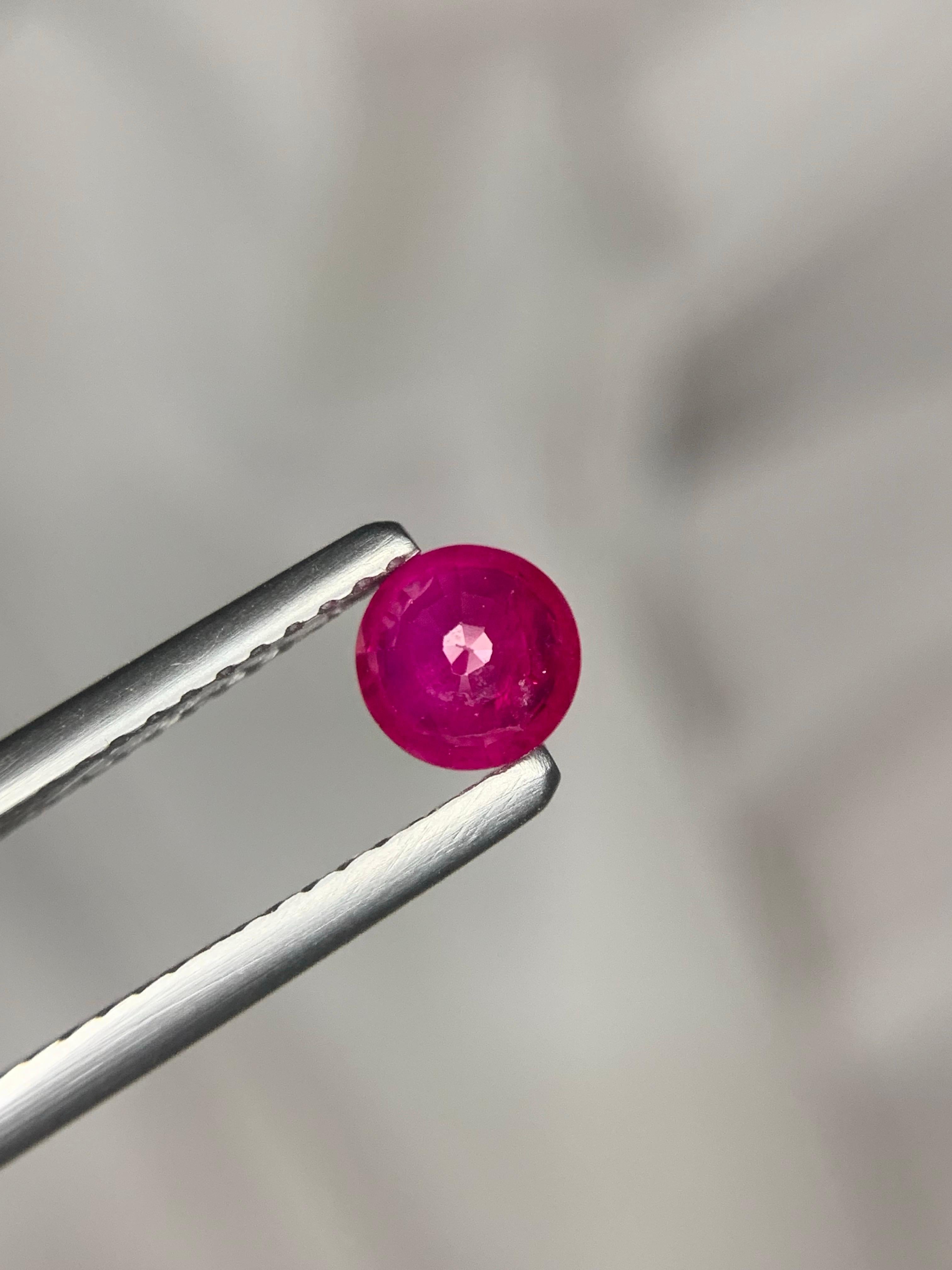 GFCO zertifiziert 0,57 Karat natürlichen losen burmesischen Rubin Oval Form Edelstein im Angebot 2