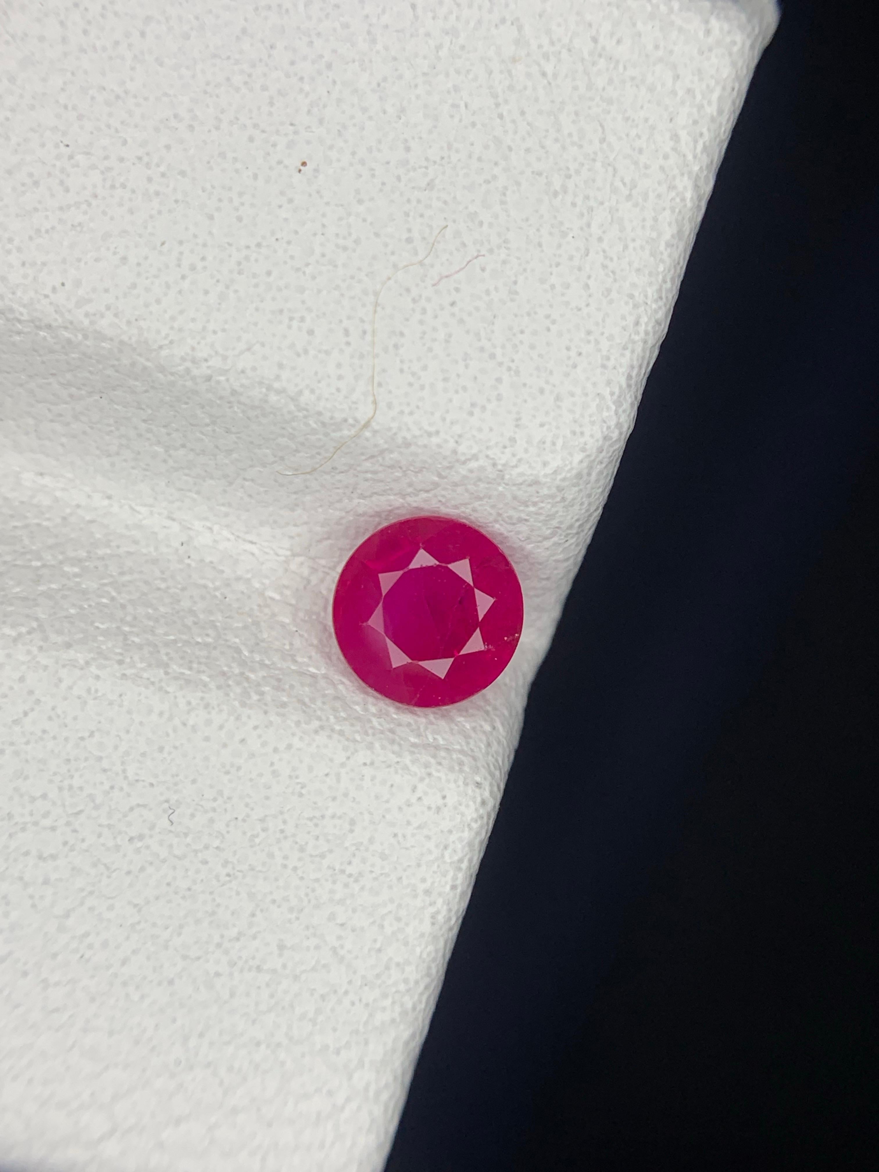 GFCO zertifiziert 0,57 Karat natürlichen losen burmesischen Rubin Oval Form Edelstein im Angebot 3