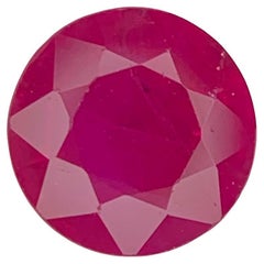 GFCO Certified 0.57 Carat Natural Loose Burmese Ruby Oval Shape Gemstone