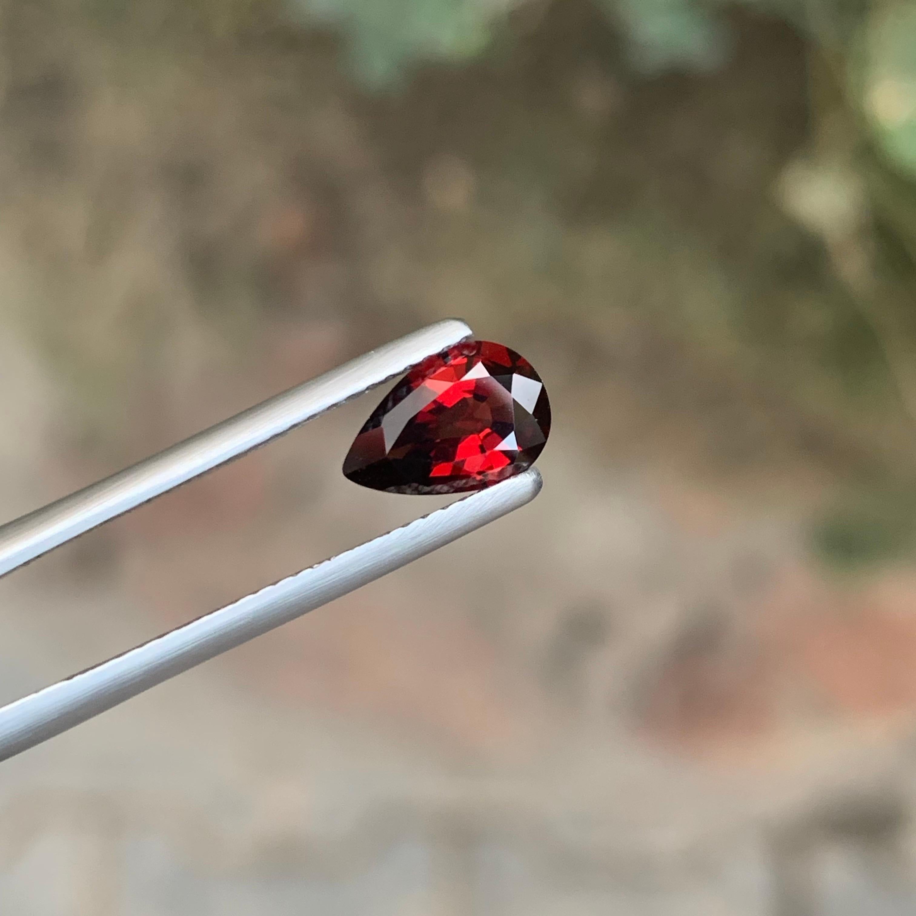 GFCO zertifiziert 1,20 Karat natürlichen losen roten Spinell Birne Form Edelstein im Angebot 4