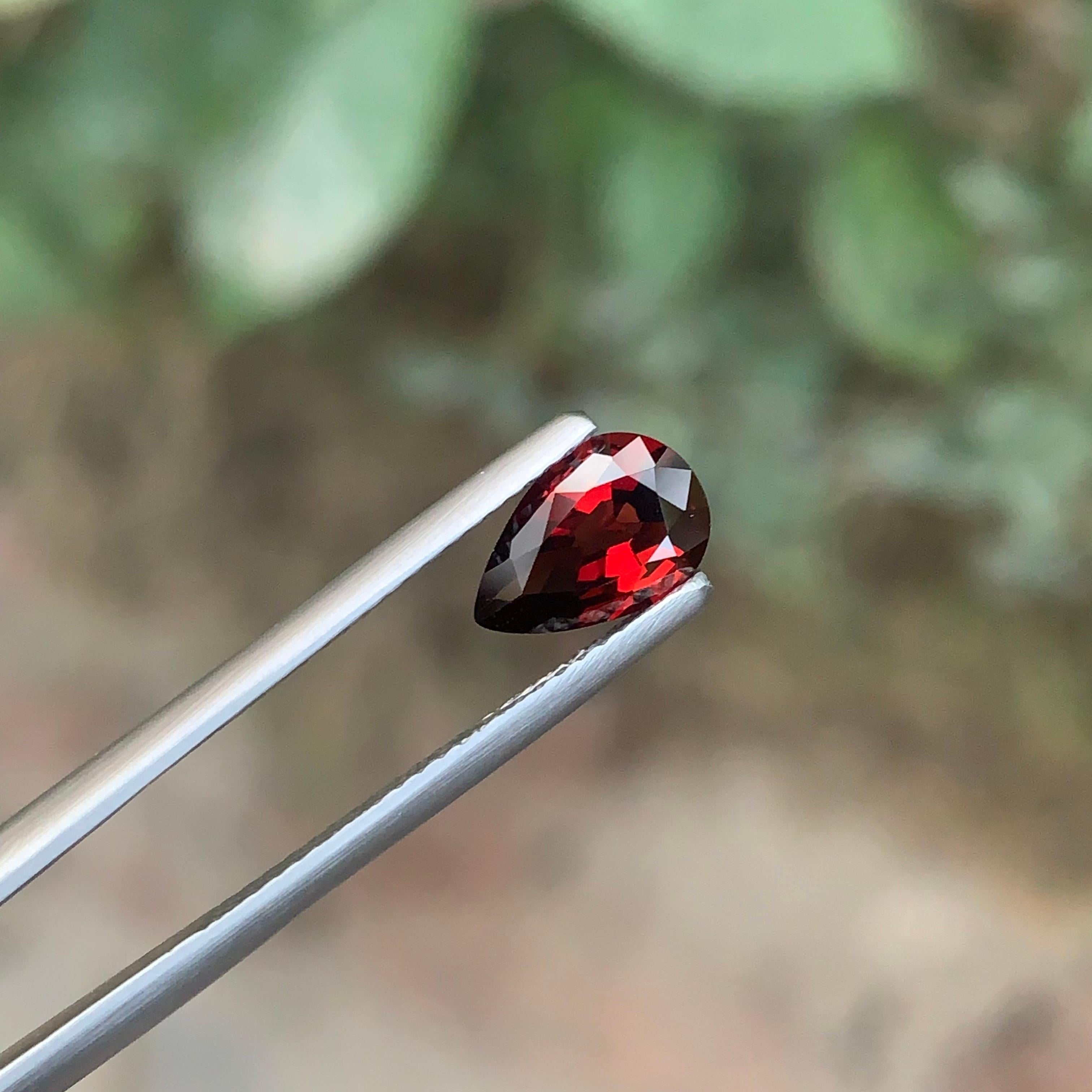 GFCO zertifiziert 1,20 Karat natürlichen losen roten Spinell Birne Form Edelstein im Angebot 7