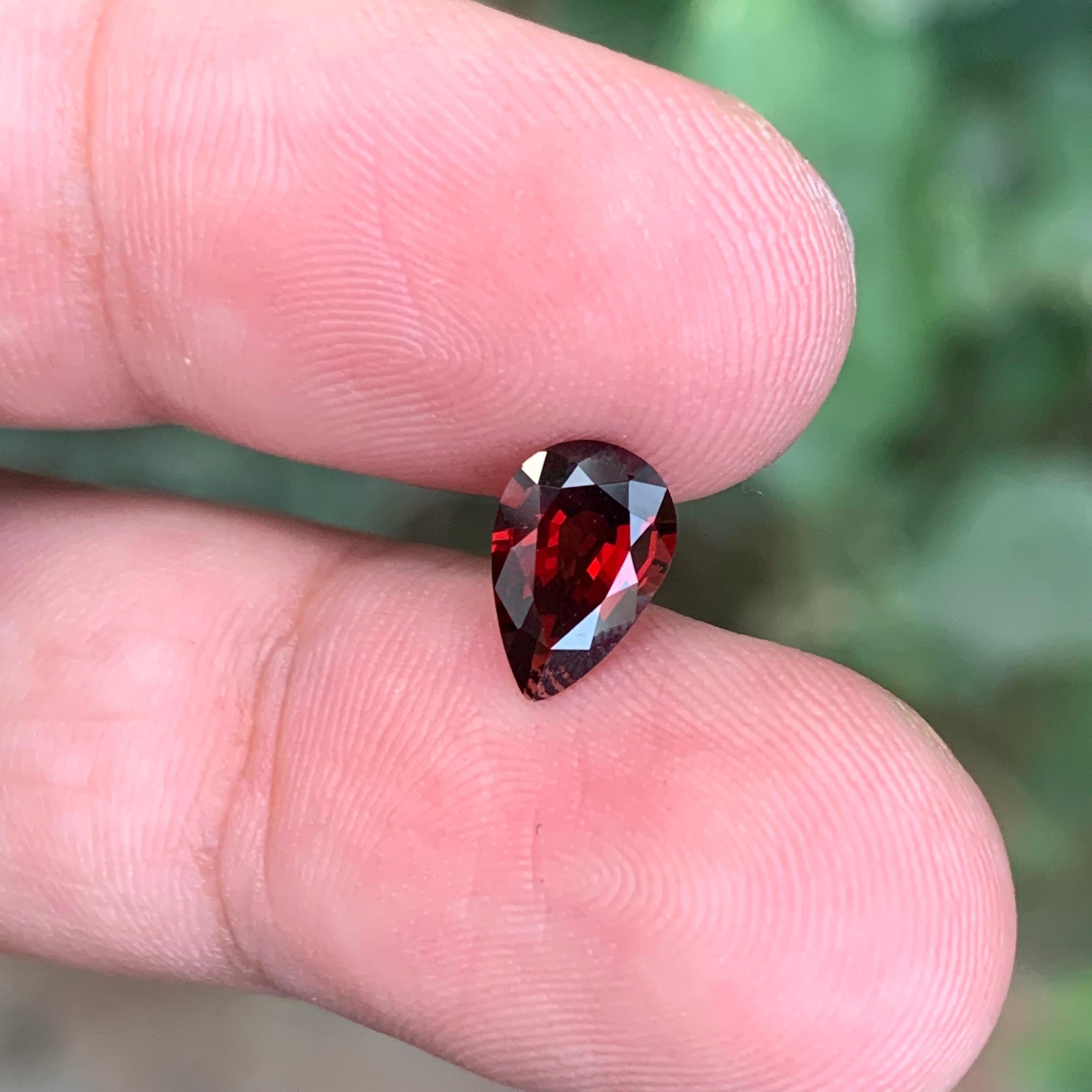 GFCO zertifiziert 1,20 Karat natürlichen losen roten Spinell Birne Form Edelstein im Angebot 8