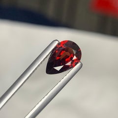 GFCO Certified 1.20 Carat Natural Loose Red Spinel Pear Shape Gemstone