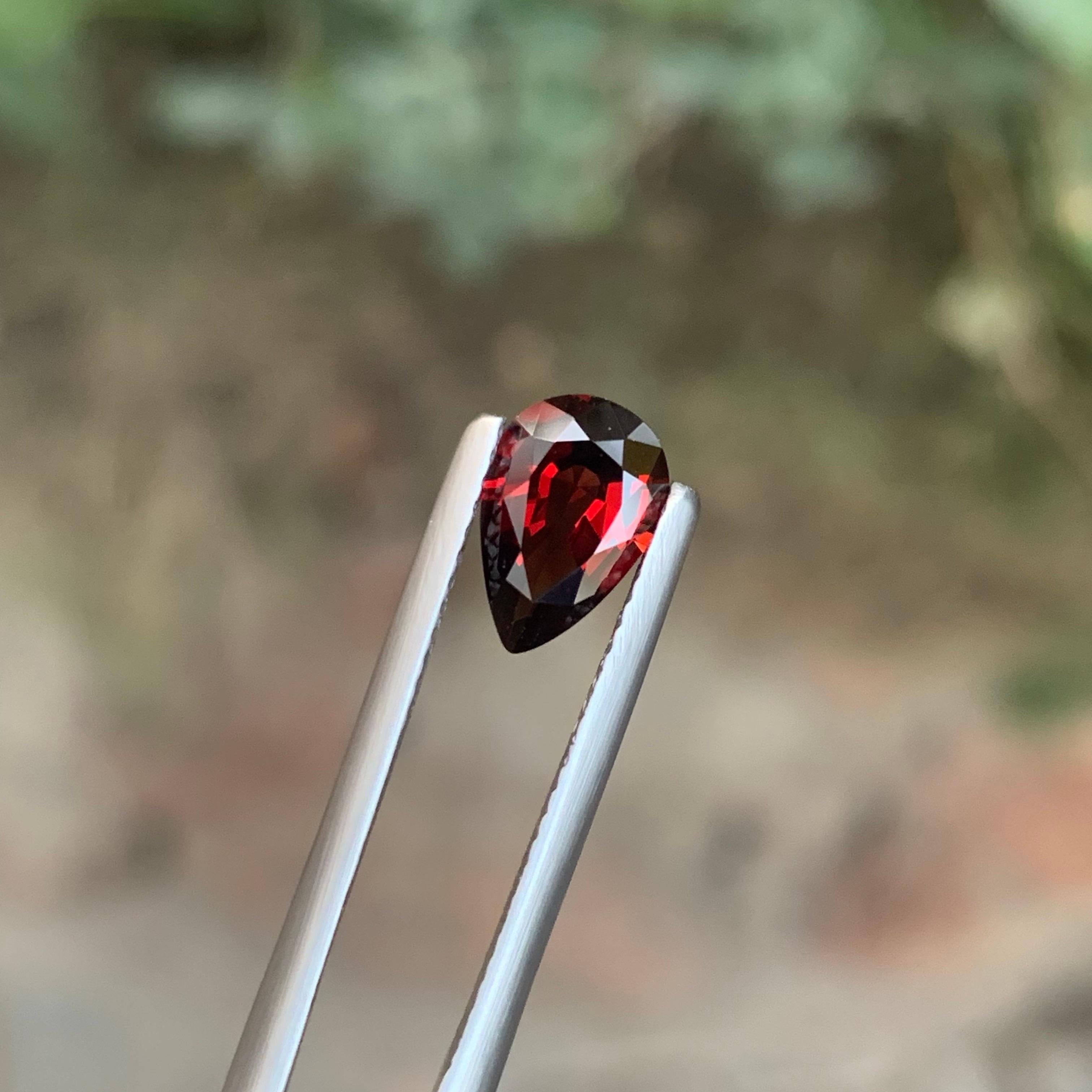 GFCO zertifiziert 1,20 Karat natürlichen losen roten Spinell Birne Form Edelstein im Angebot 1