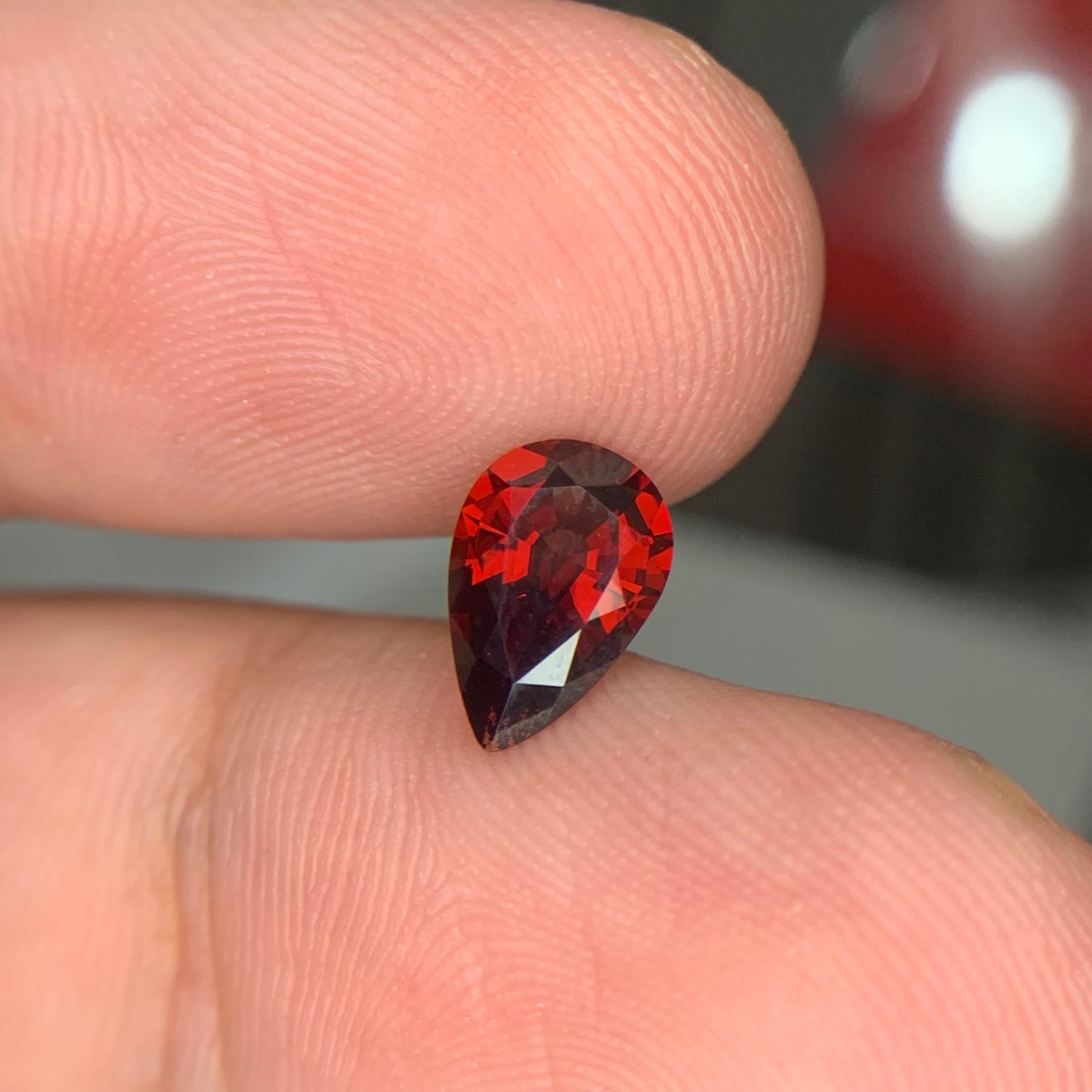 GFCO zertifiziert 1,20 Karat natürlichen losen roten Spinell Birne Form Edelstein im Angebot 2