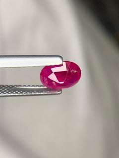 GFCO Certified 1.61 Carat Natural Loose Burmese Ruby Oval Shape Gemstone