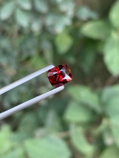 GFCO Certified 1.63 Carat Natural Loose Burmese Red Spinel Gemstone