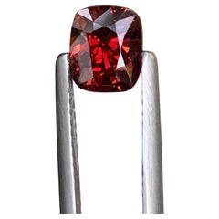 GFCO Certified 1.63 Carat Natural Loose Burmese Red Spinel Gemstone