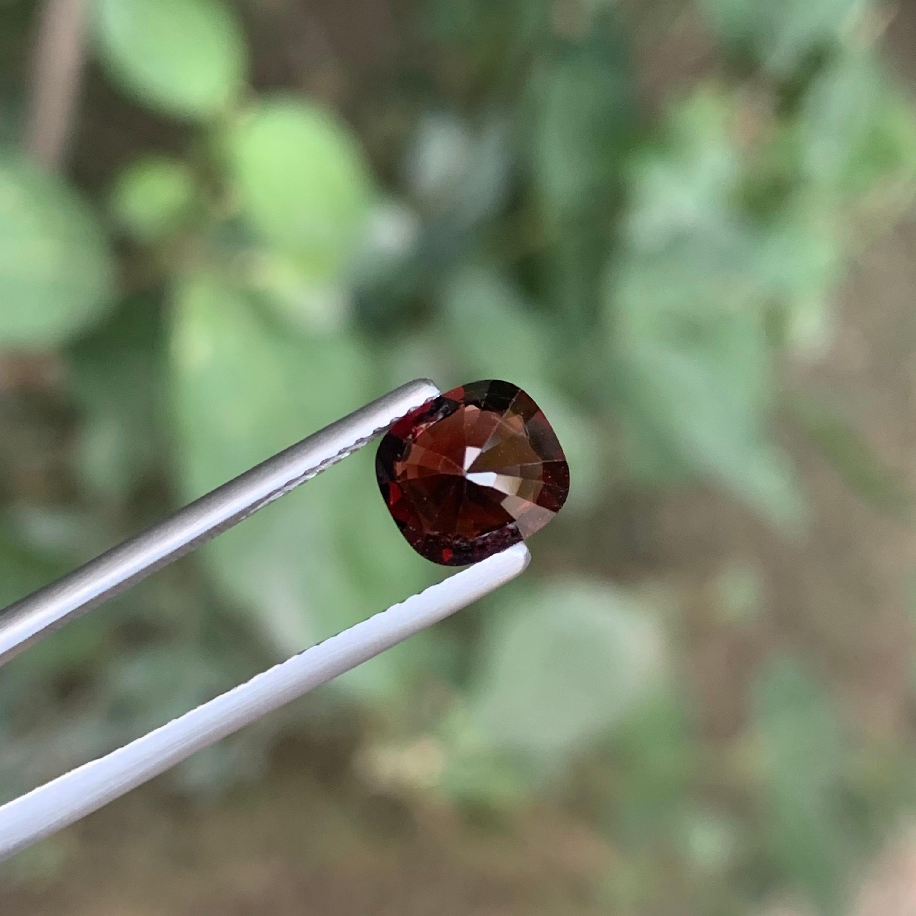 Women's or Men's GFCO Certified 1.78 Carat Natural Loose Burmese Red Spinel Gemstone For Sale