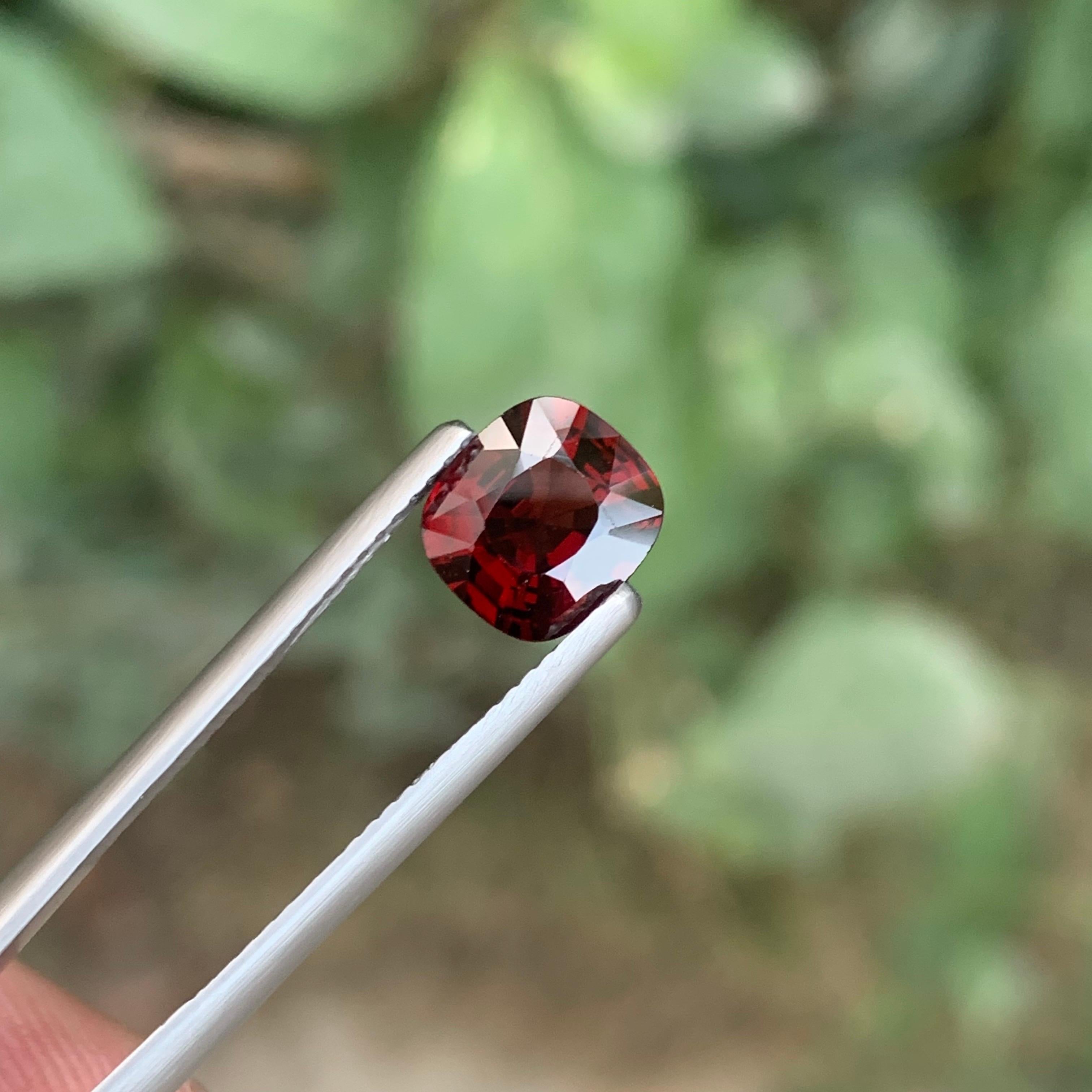 GFCO Certified 1.78 Carat Natural Loose Burmese Red Spinel Gemstone For Sale 1