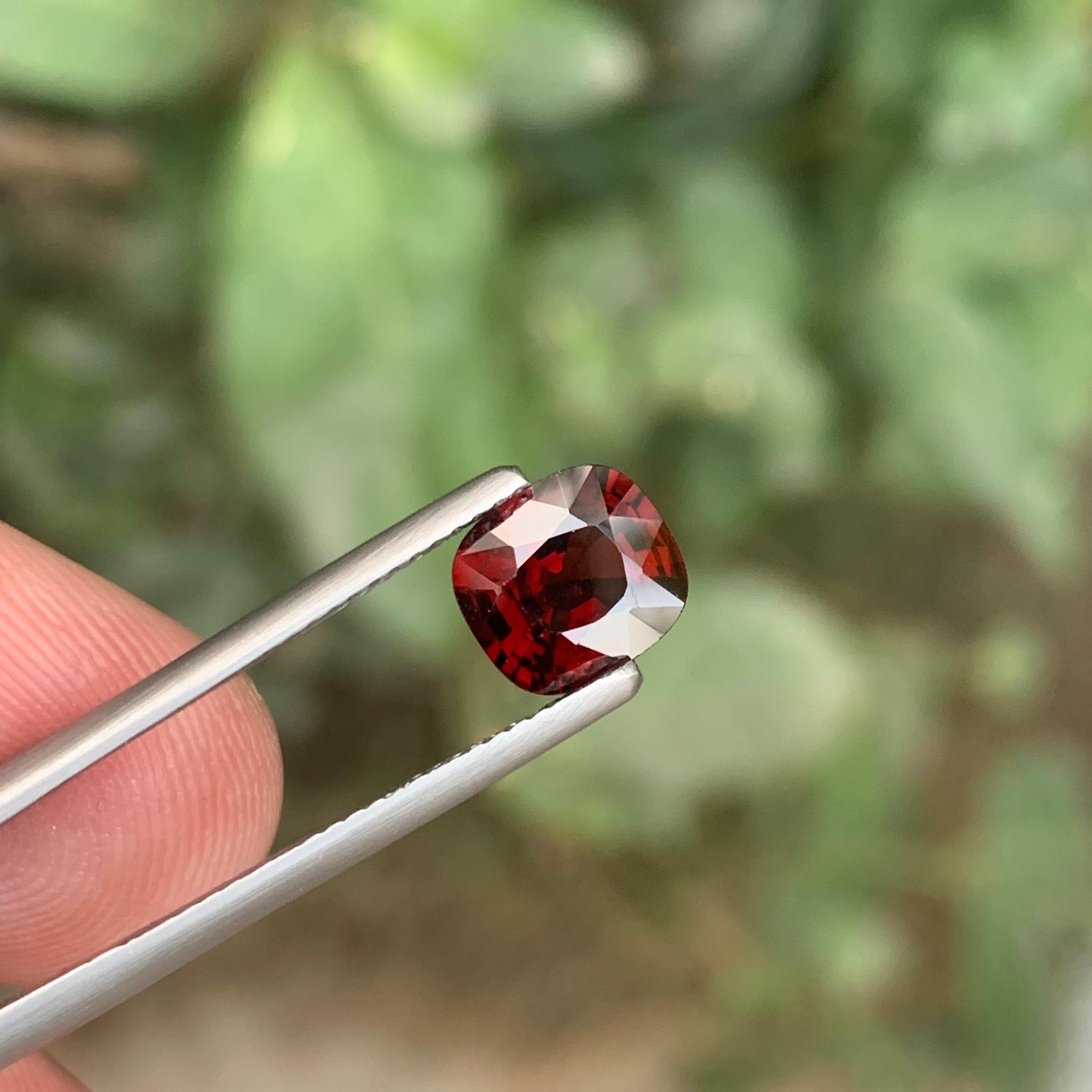 GFCO Certified 1.78 Carat Natural Loose Burmese Red Spinel Gemstone For Sale 2