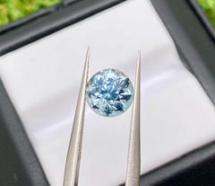 Gemma sciolta di tormalina certificata GFCO da 2,22 carati, taglio rotondo, origine Nigeria