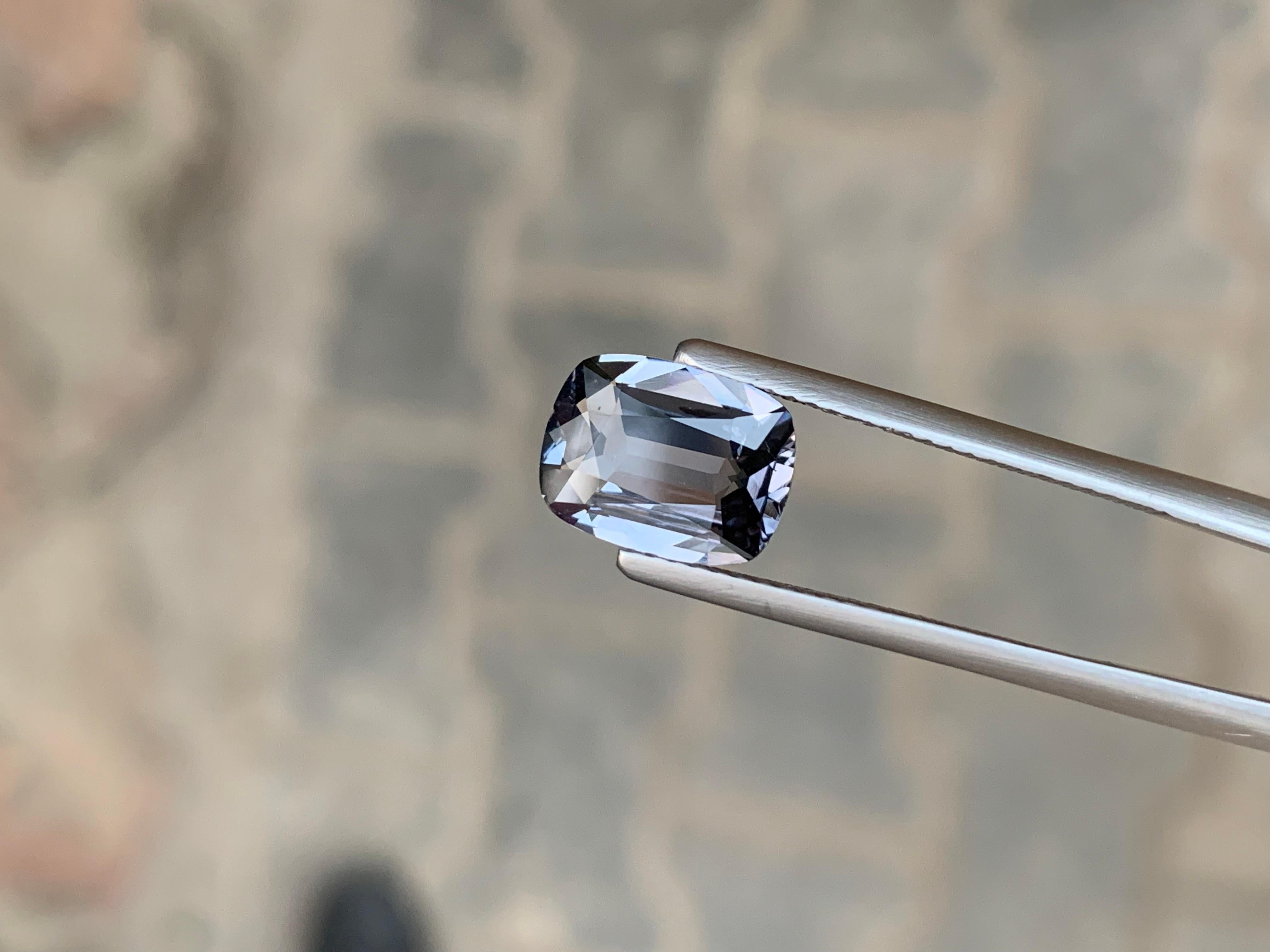 GFCO-zertifizierte 2,56 Karat natürliche lose grau blau Spinell aus Myanmar Mine im Angebot 1