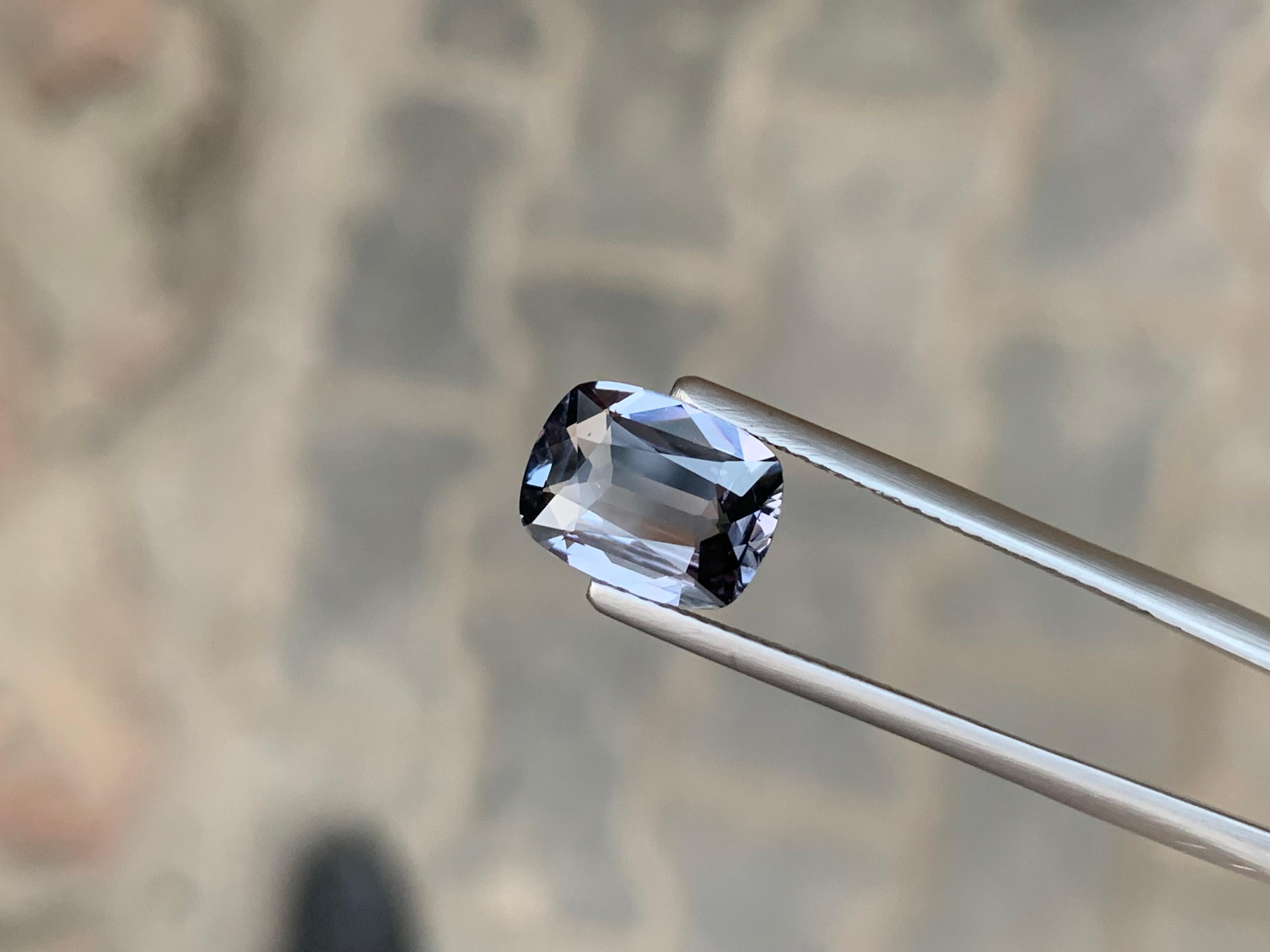 GFCO-zertifizierte 2,56 Karat natürliche lose grau blau Spinell aus Myanmar Mine im Angebot 2