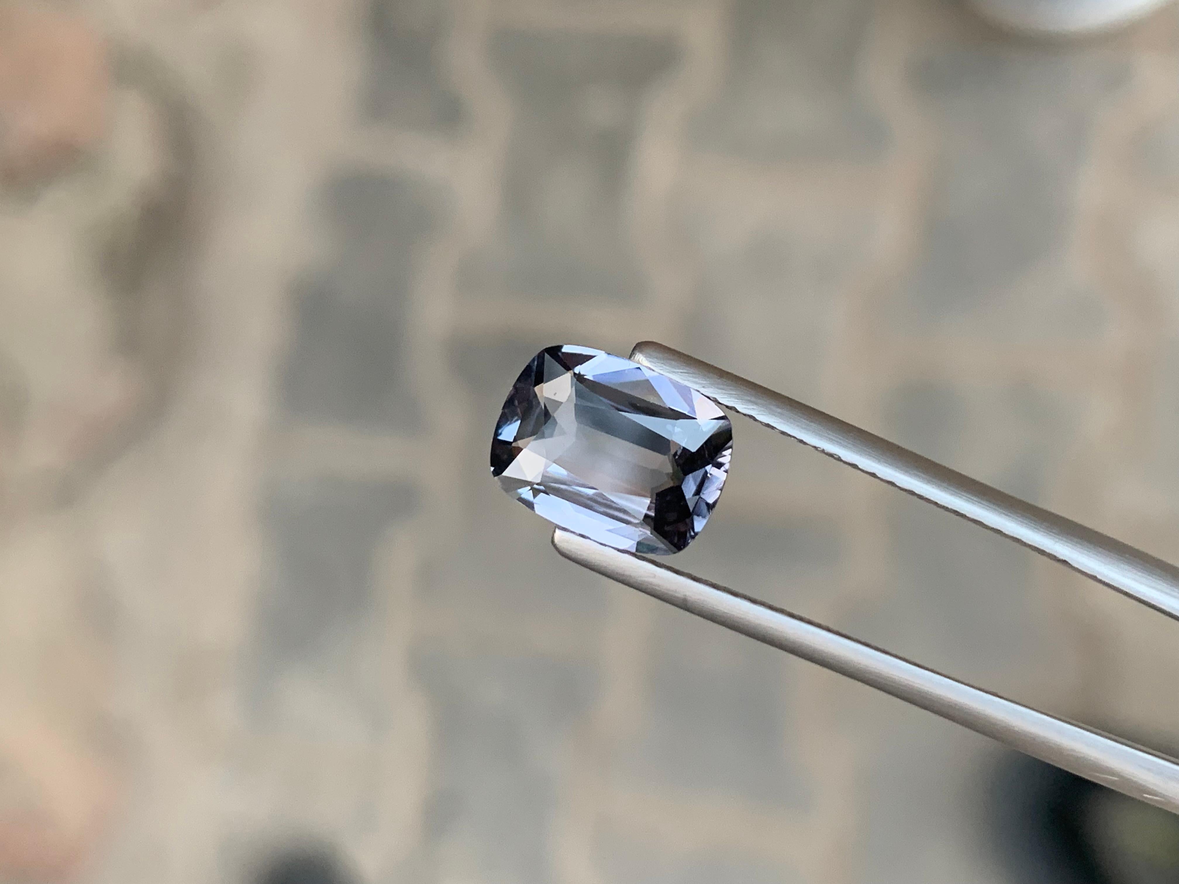 GFCO-zertifizierte 2,56 Karat natürliche lose grau blau Spinell aus Myanmar Mine im Angebot 3