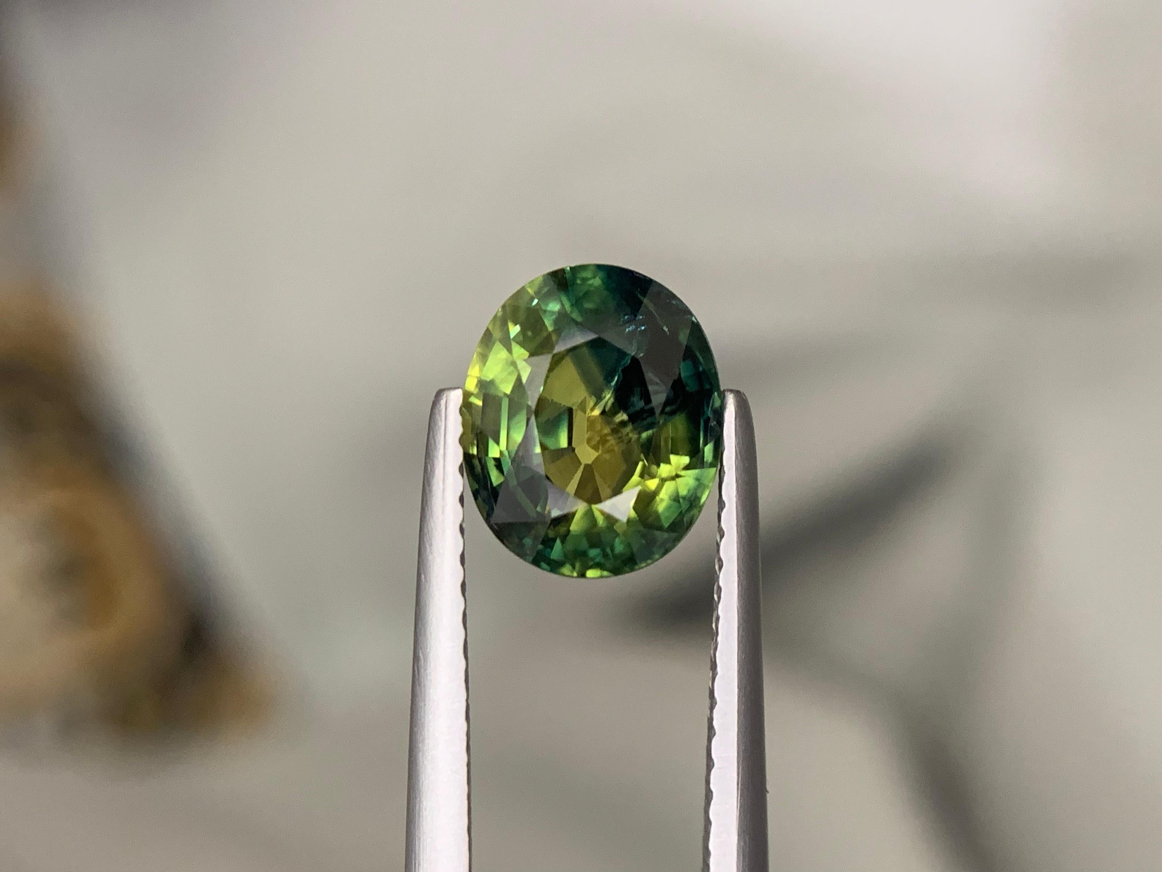 GFCO Certified 3.19 Carat Natural Loose Parti Sapphire From Madagascar Africa en vente 5