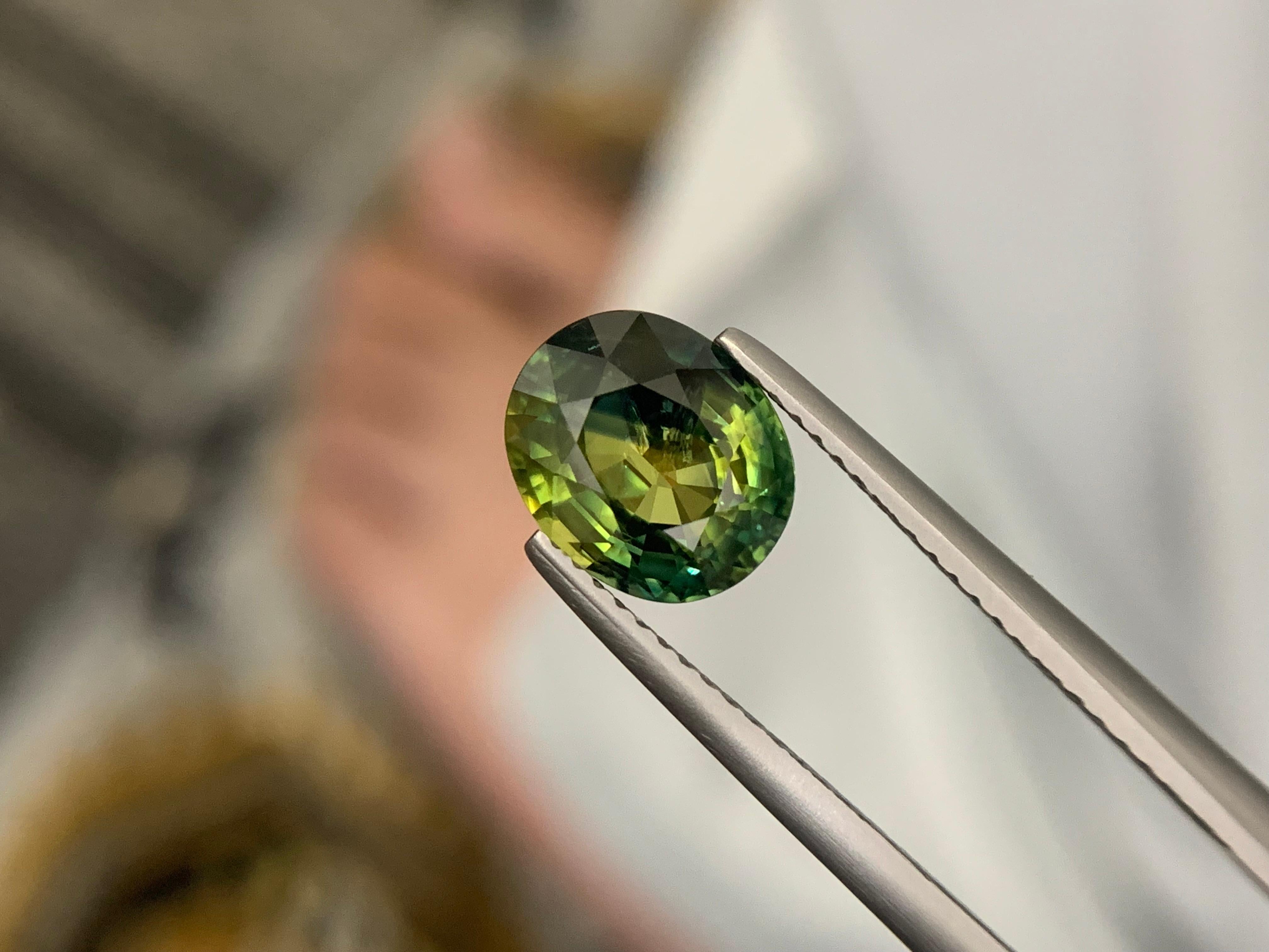 GFCO Certified 3.19 Carat Natural Loose Parti Sapphire From Madagascar Africa en vente 6