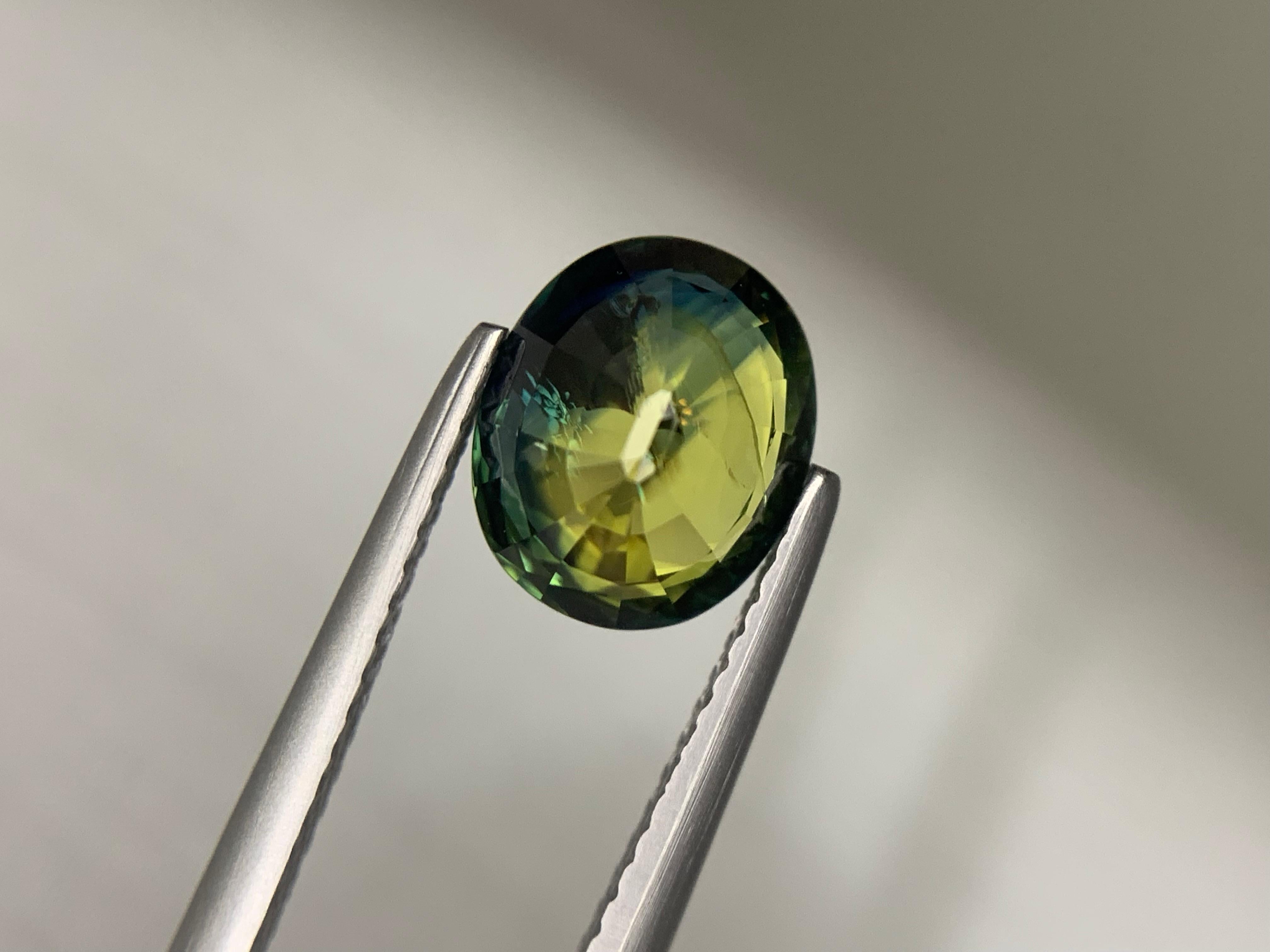 GFCO Certified 3.19 Carat Natural Loose Parti Sapphire From Madagascar Africa en vente 8