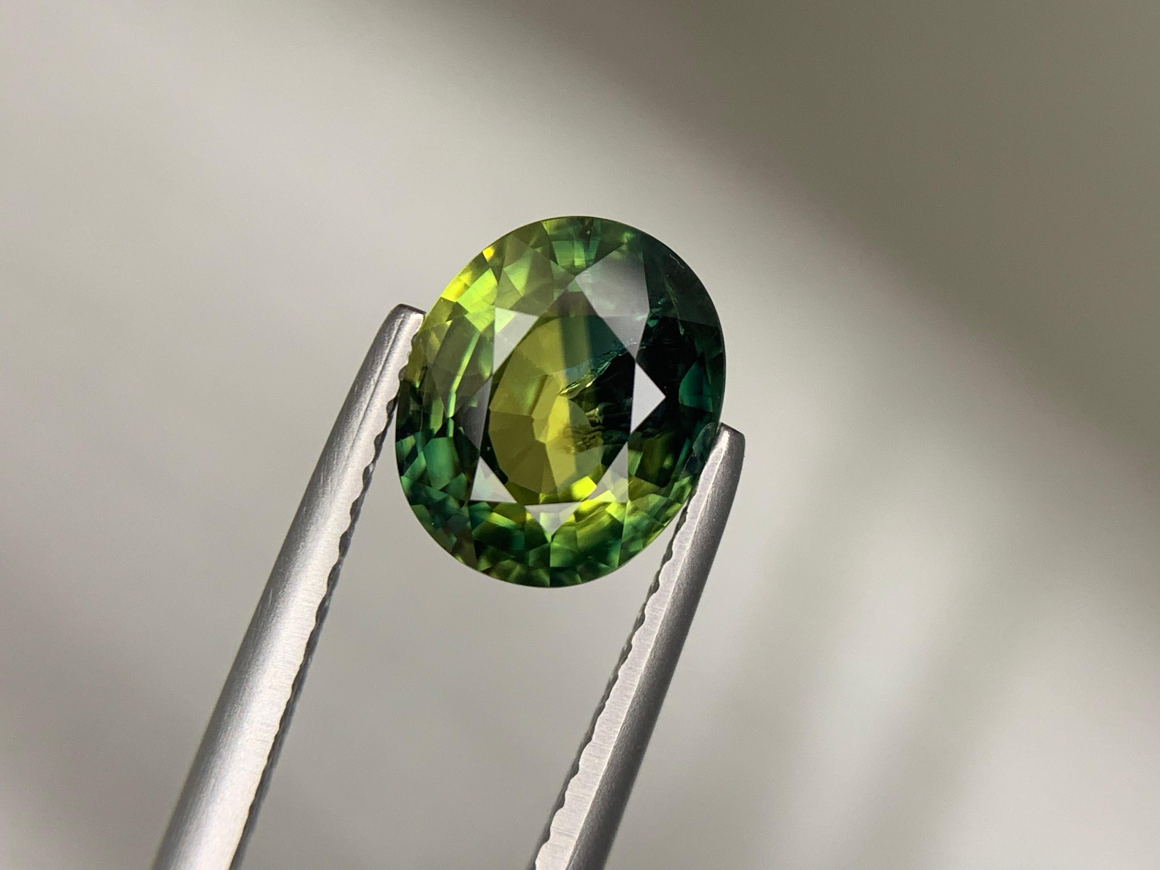 GFCO Certified 3.19 Carat Natural Loose Parti Sapphire From Madagascar Africa en vente 9