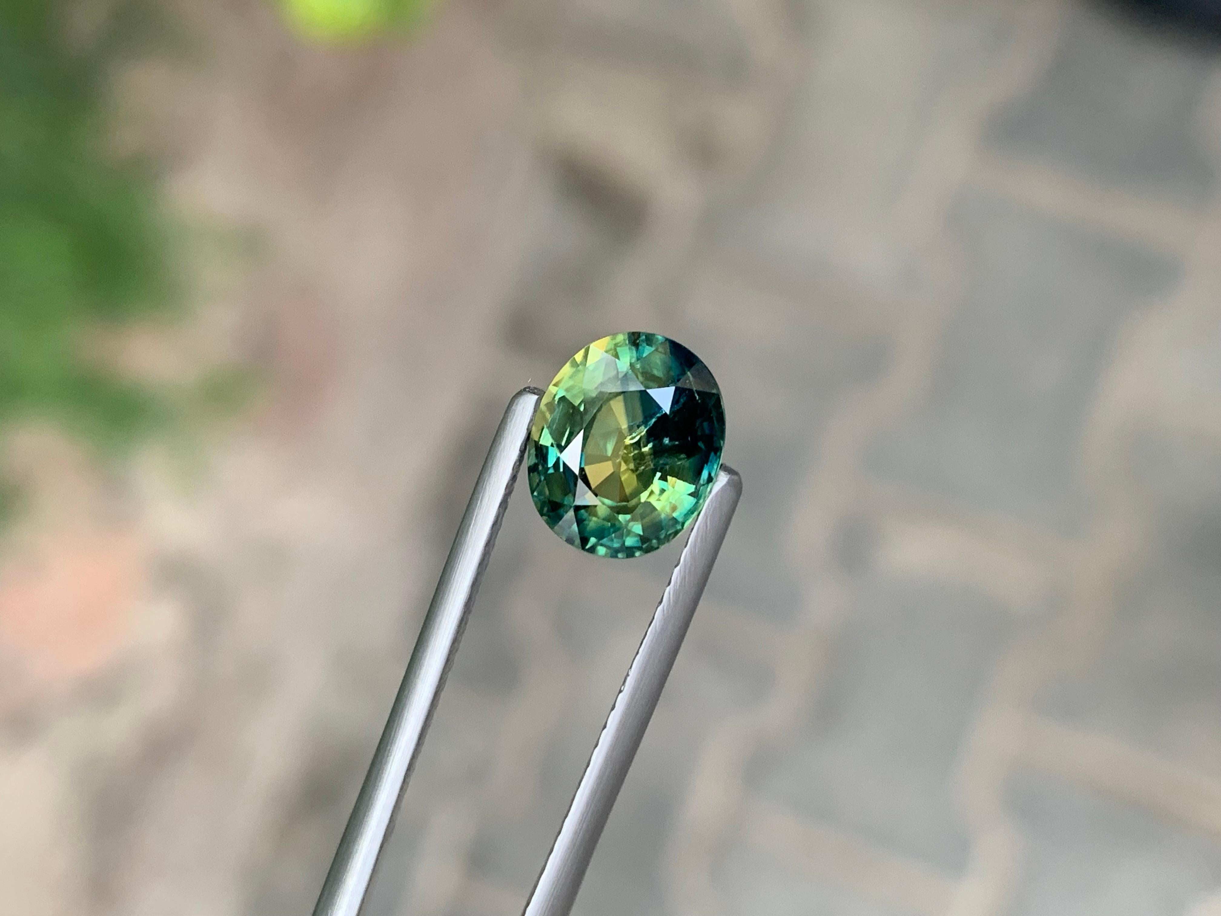 GFCO Certified 3.19 Carat Natural Loose Parti Sapphire From Madagascar Africa Unisexe en vente