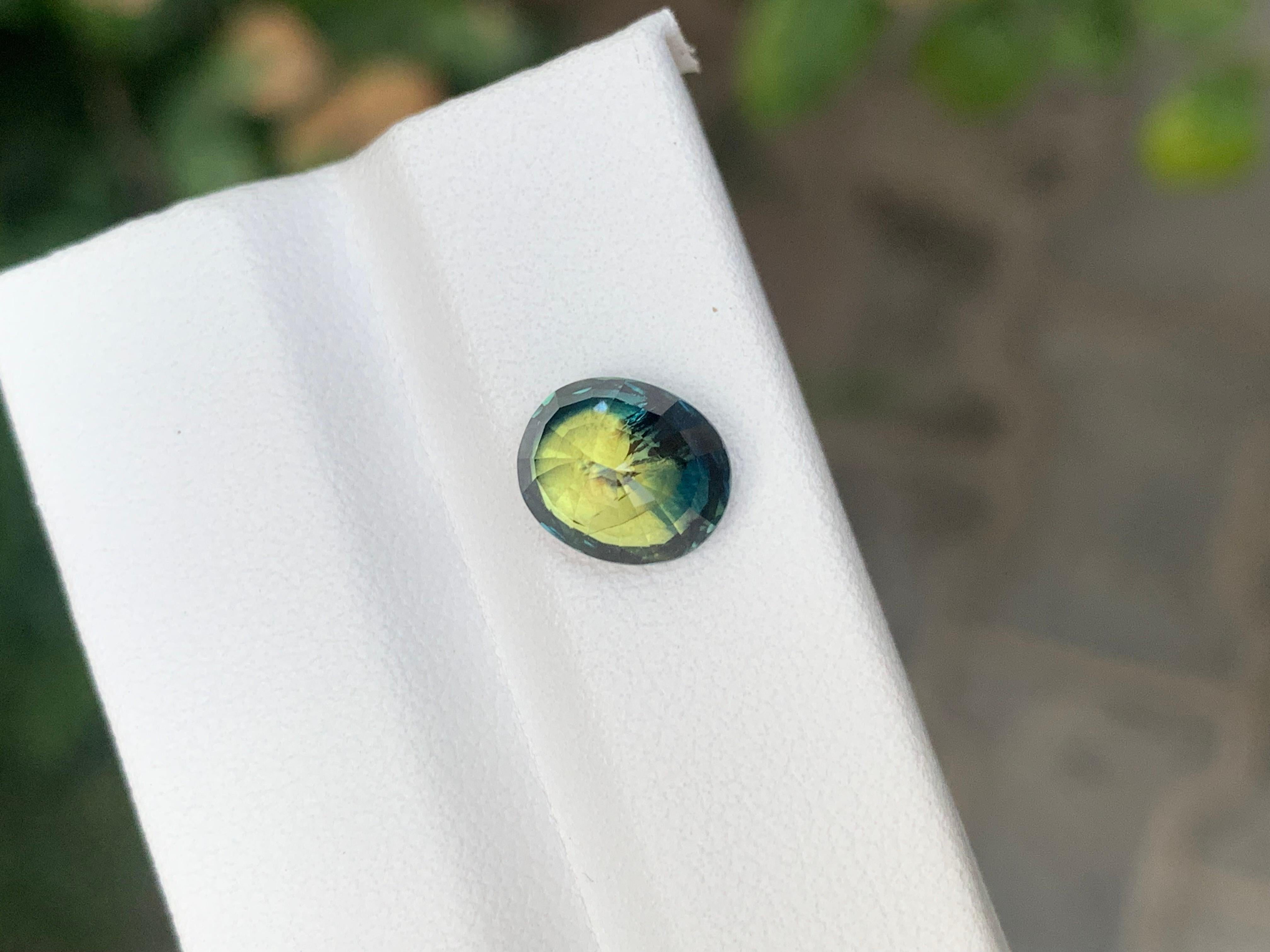 GFCO Certified 3.19 Carat Natural Loose Parti Sapphire From Madagascar Africa en vente 1