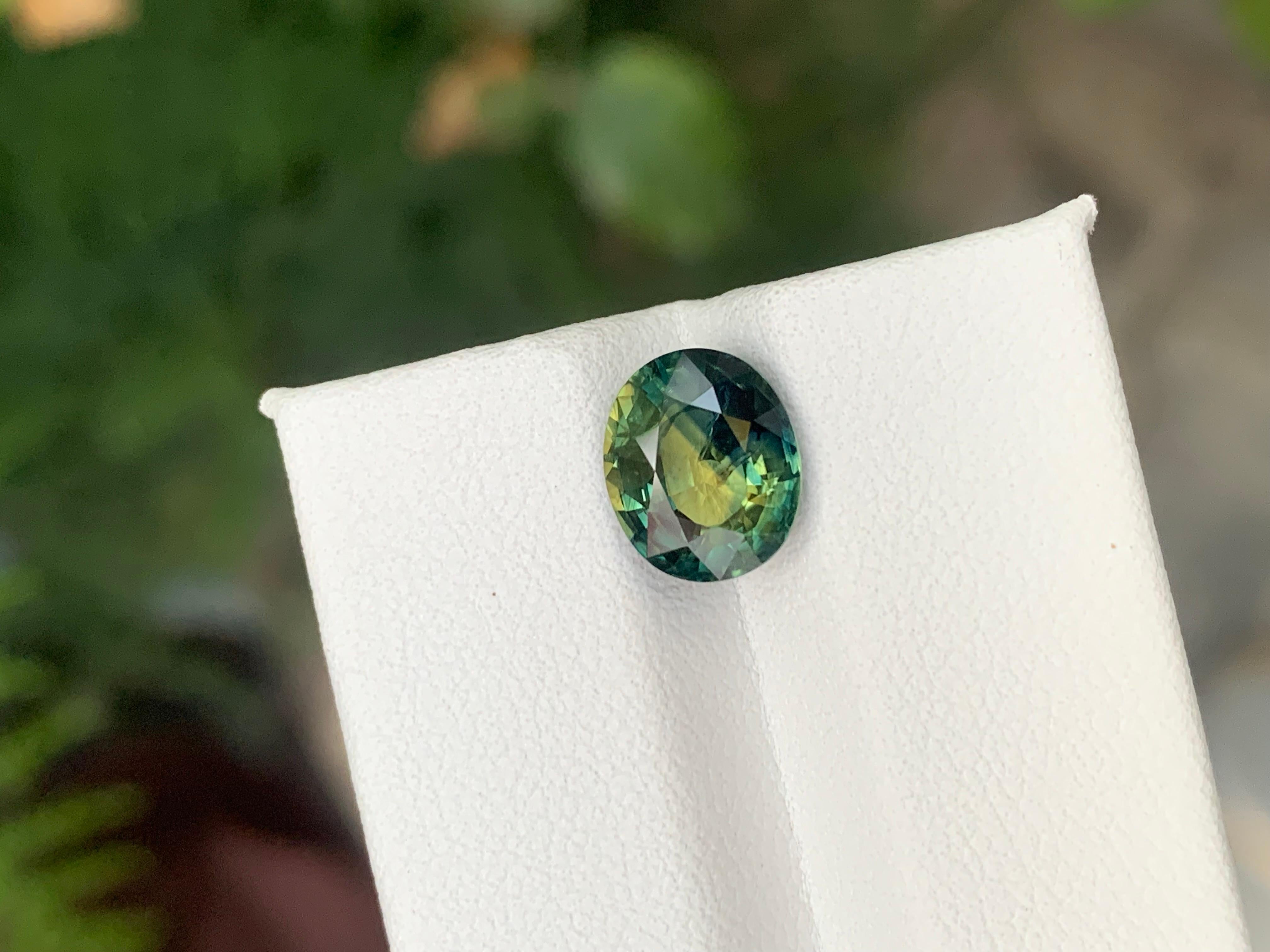 GFCO Certified 3.19 Carat Natural Loose Parti Sapphire From Madagascar Africa en vente 2