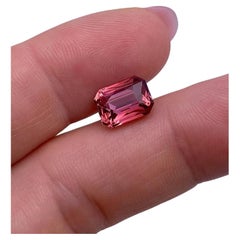 GFCO Certified 3.91ct Natural Rubellite Tourmaline gemstone, Scissor cut.