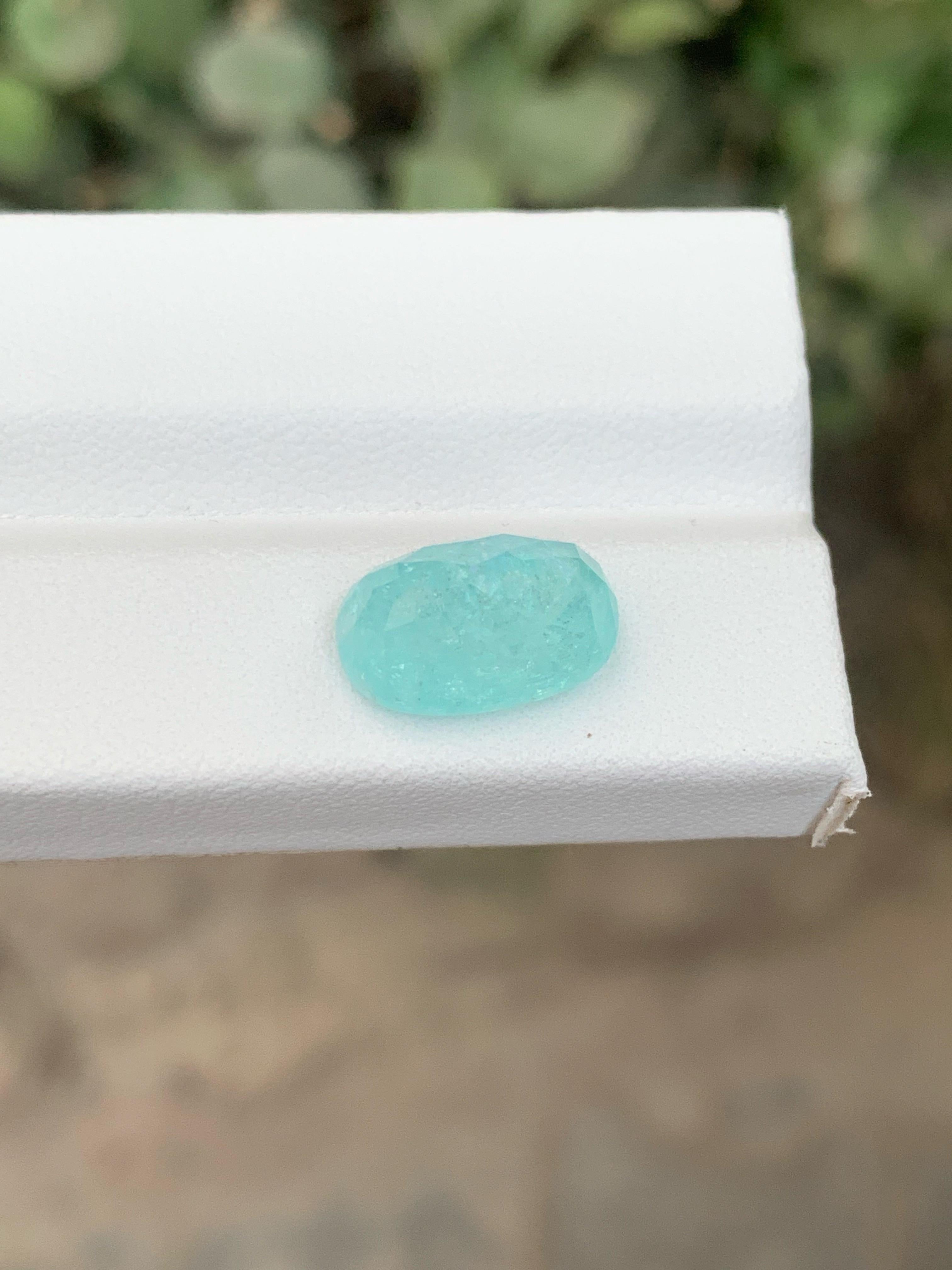 GFCO-zertifiziert 4.63 Karat natürliche lose Paraiba Turmalin Oval Form Edelstein (Ovalschliff) im Angebot