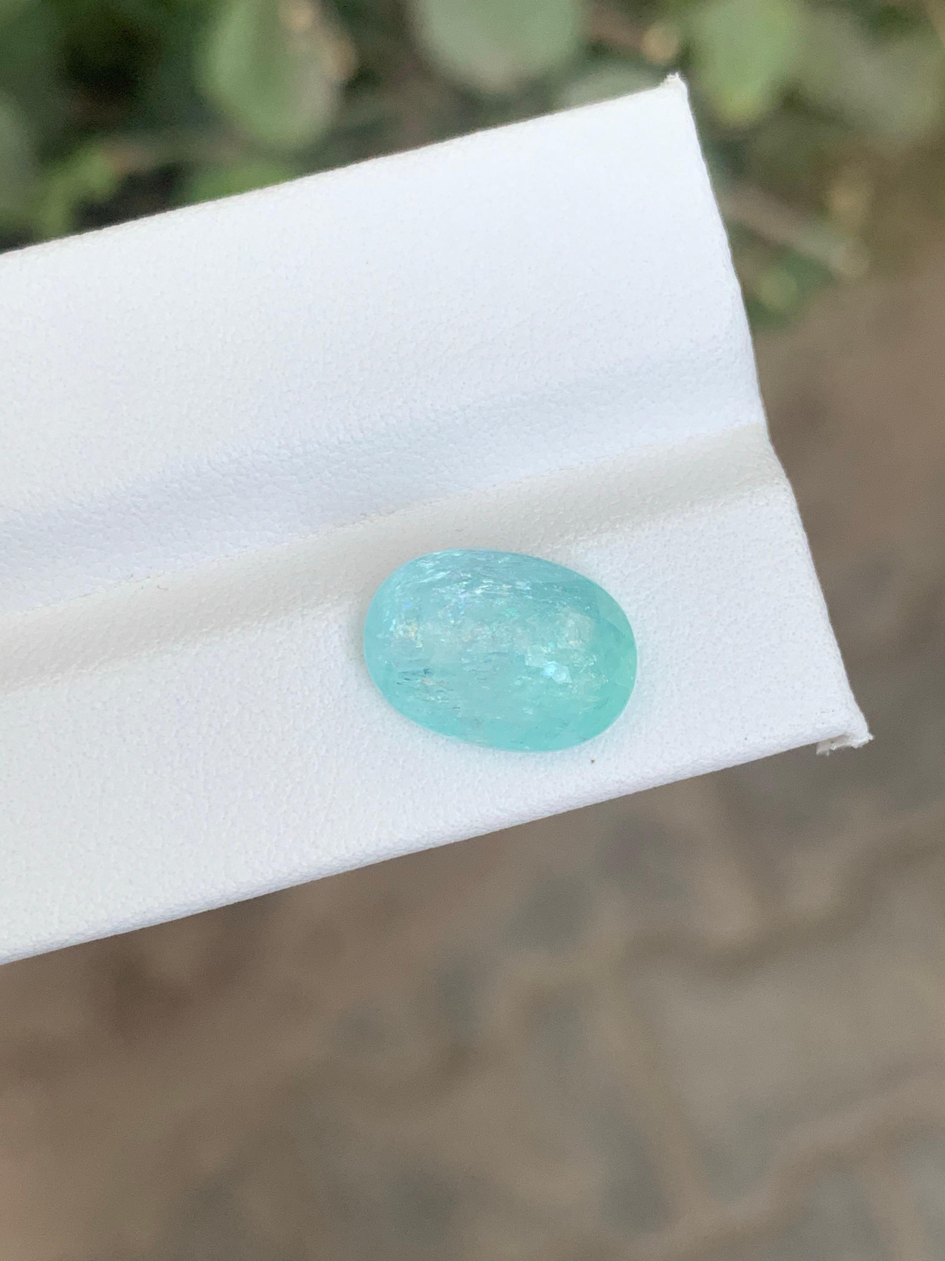 GFCO-zertifiziert 4.63 Karat natürliche lose Paraiba Turmalin Oval Form Edelstein im Zustand „Neu“ im Angebot in Peshawar, PK