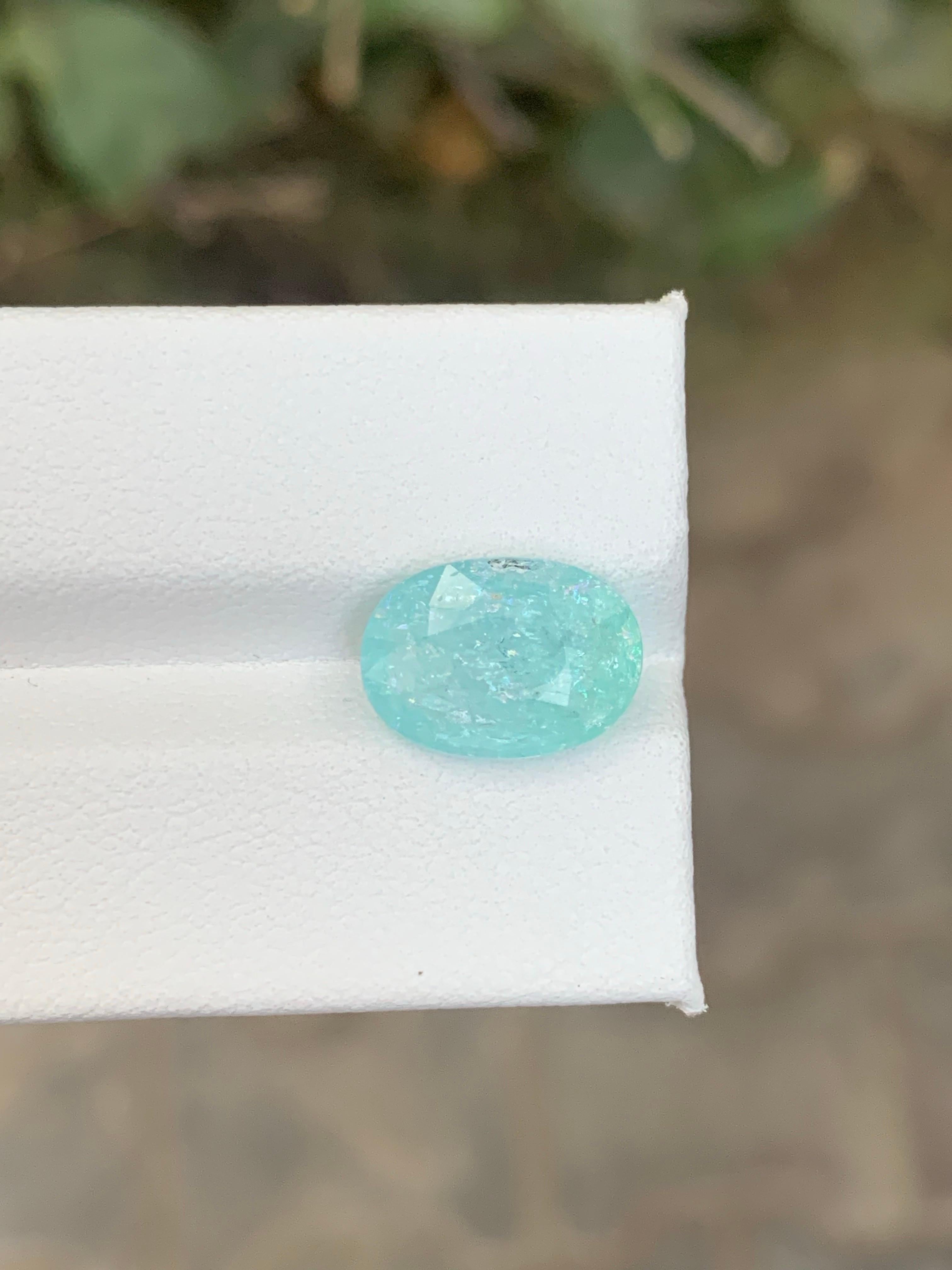 GFCO-zertifiziert 4.63 Karat natürliche lose Paraiba Turmalin Oval Form Edelstein für Damen oder Herren im Angebot